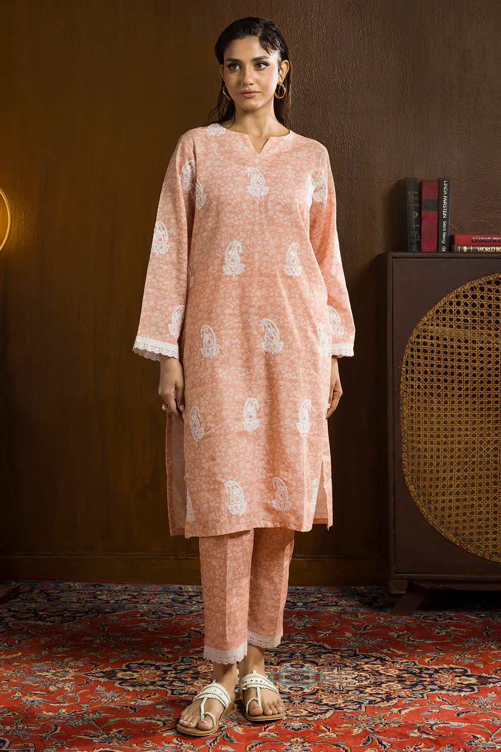 URB Embroidered Kurta Trouser