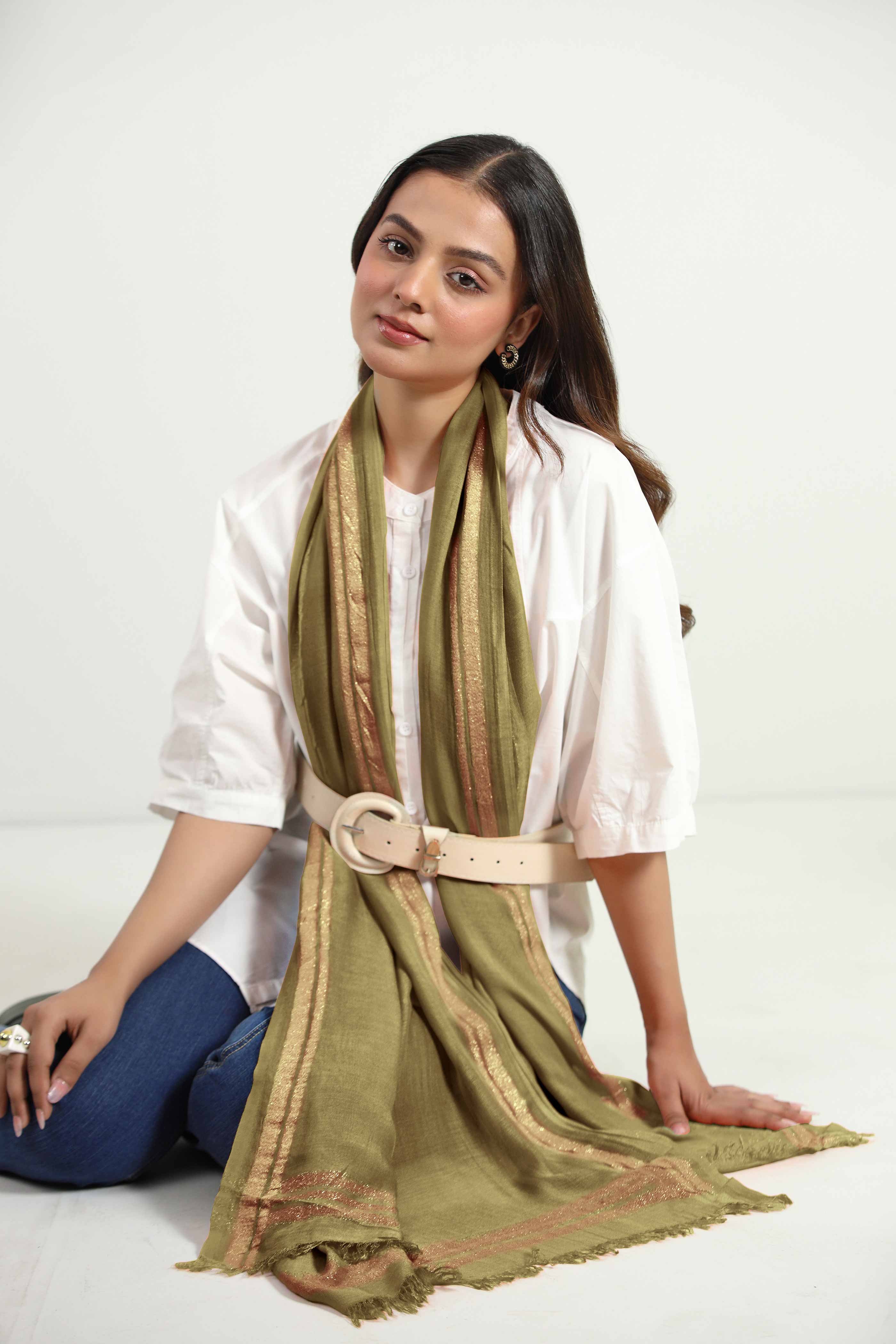 URB - Green Women Scarf