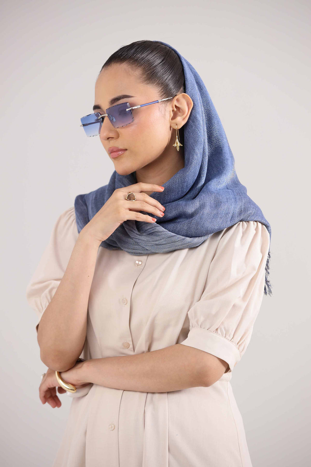 URB - Blue Women Scarf