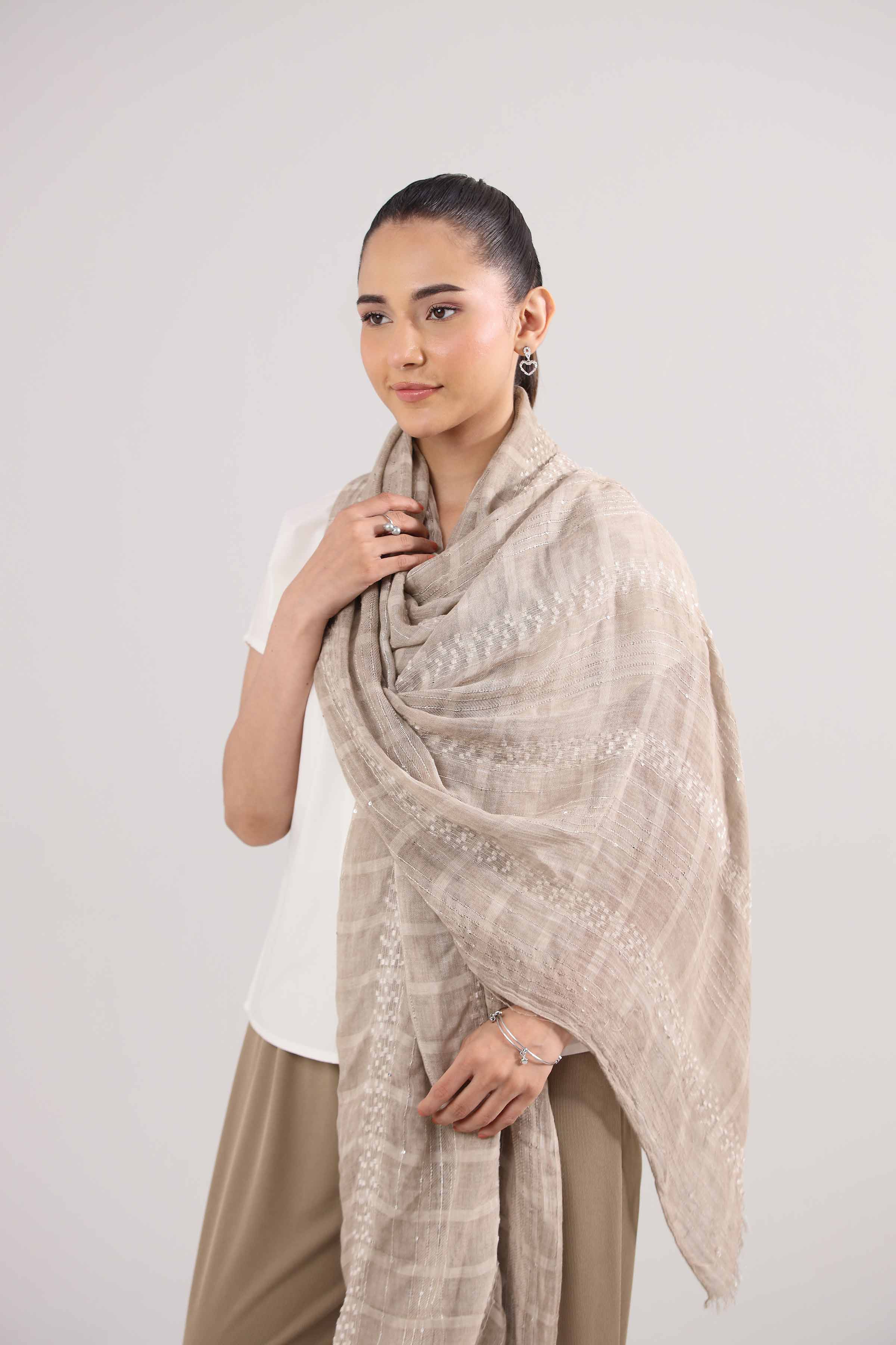 URB - Light Grey Women Scarf
