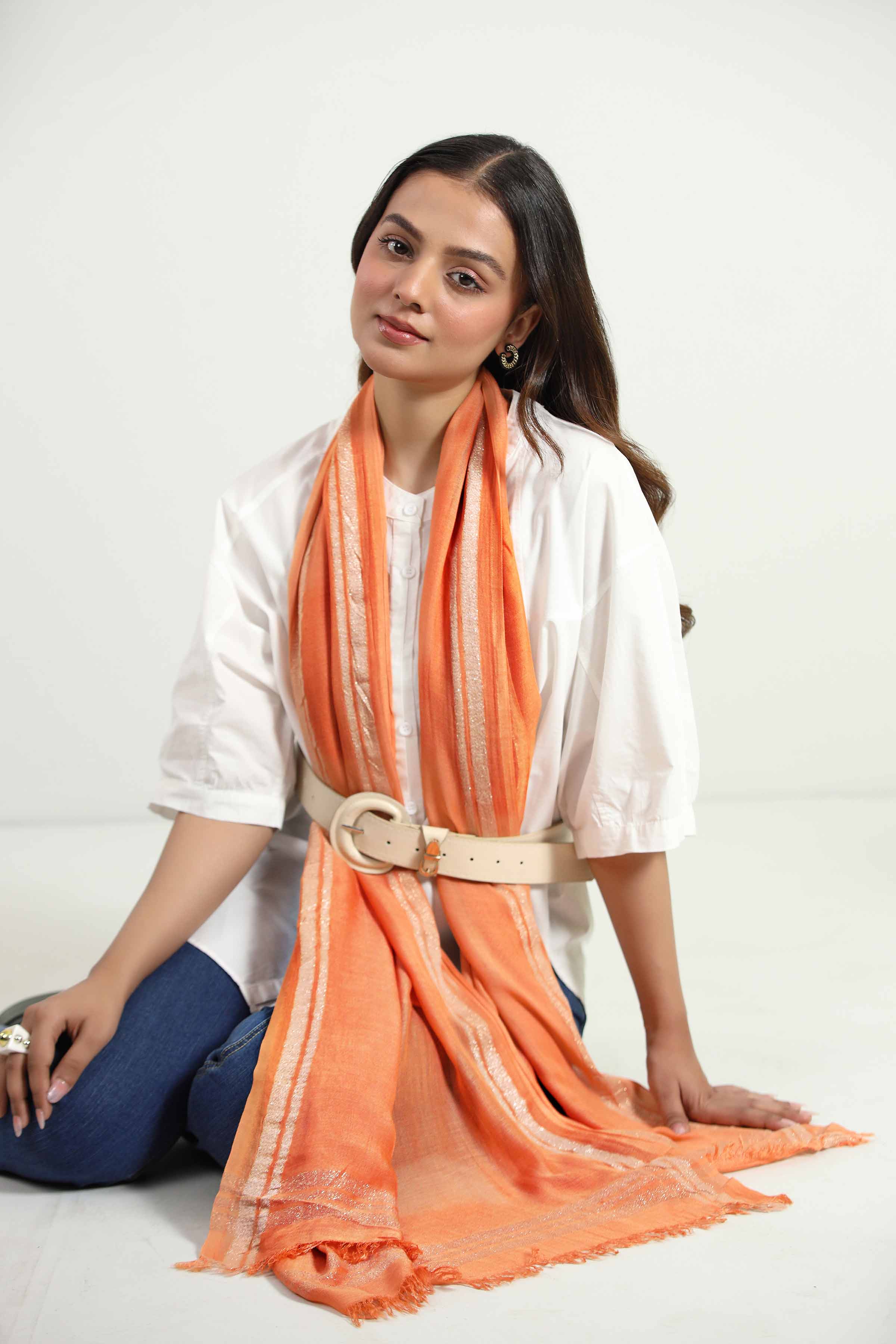 URB - Orange Women Scarf
