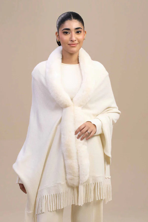 URB White Cape Shawl 03