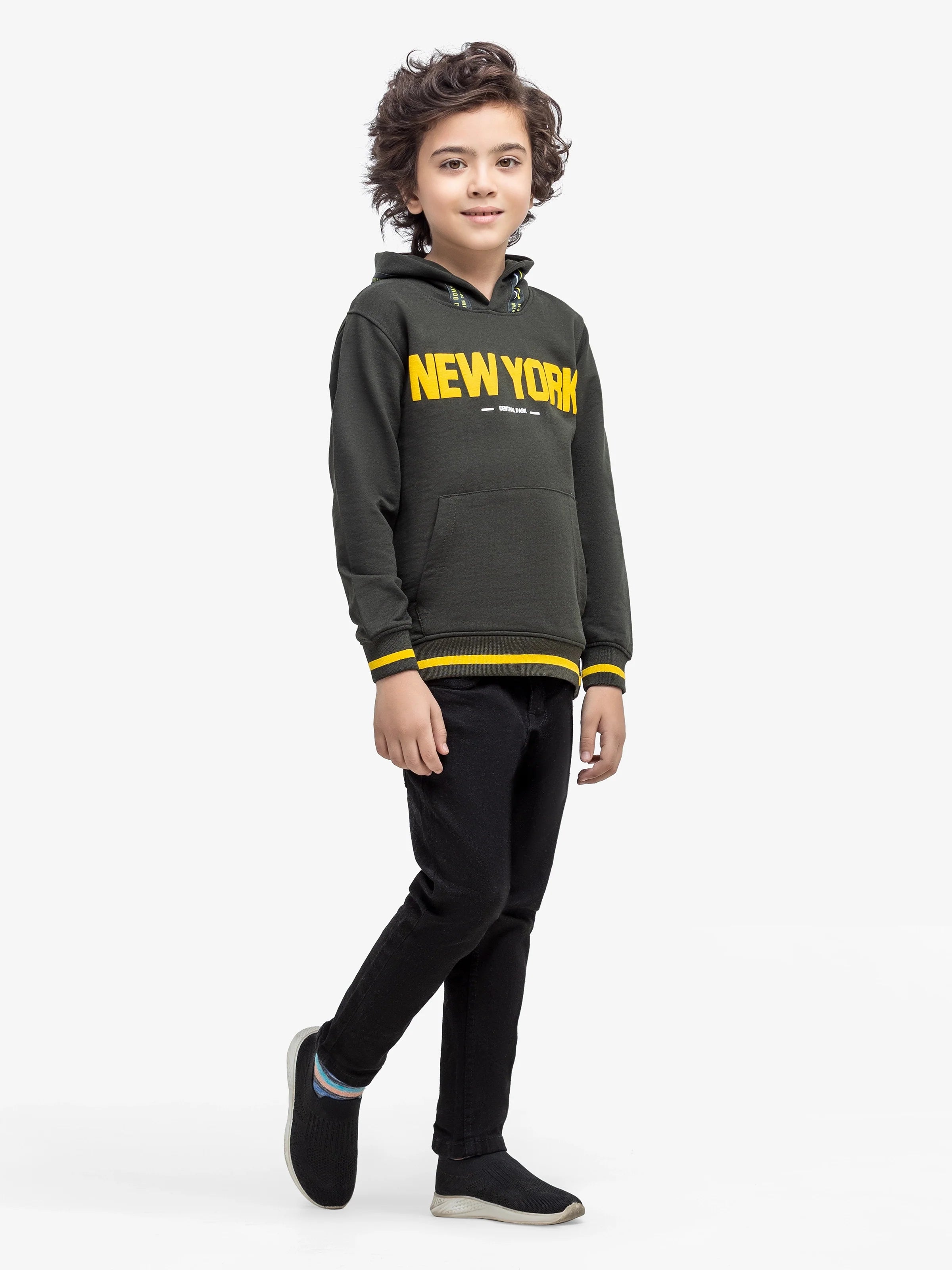 Boy's Dark Olive Hoodie