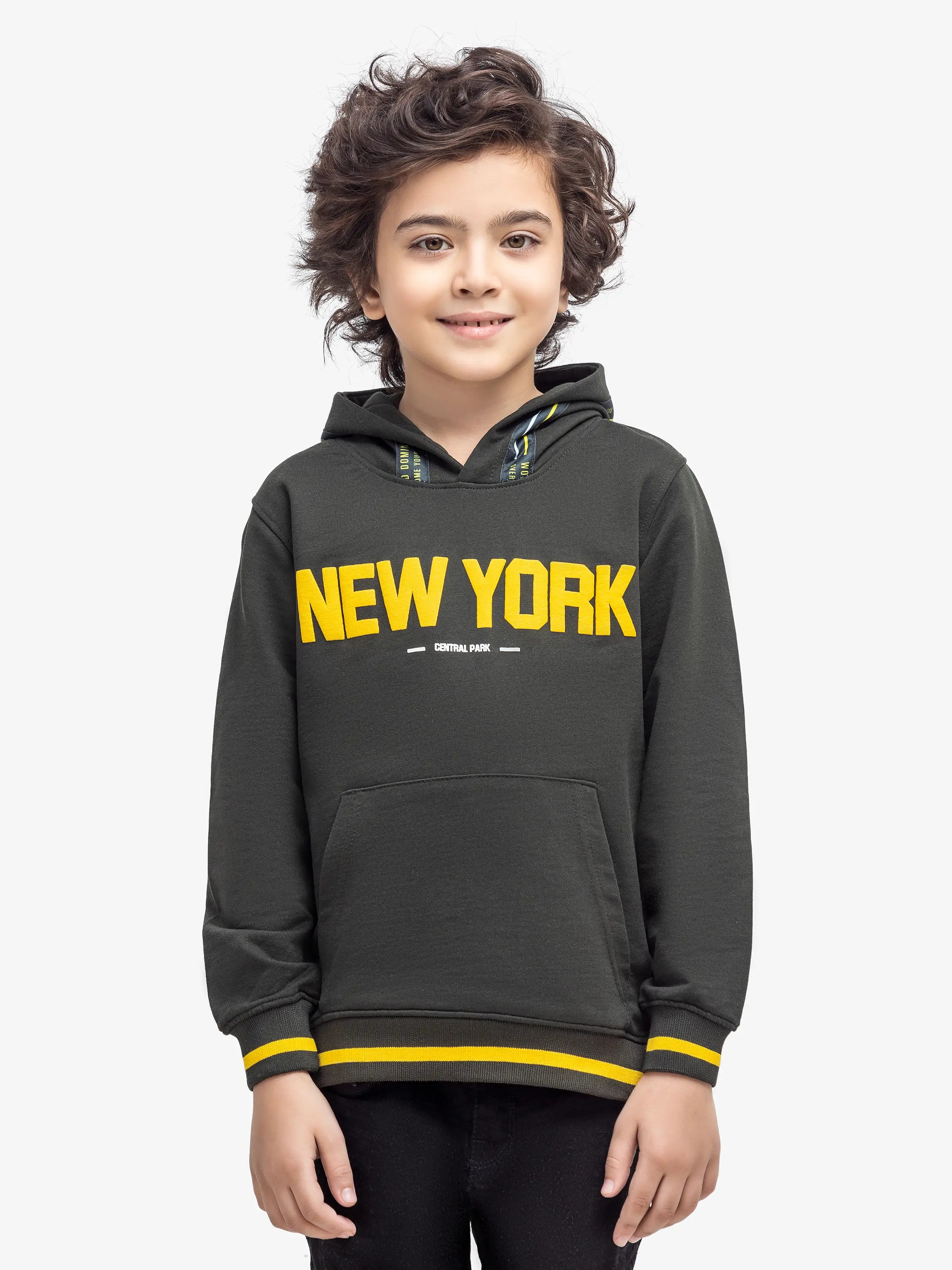 Boy's Dark Olive Hoodie