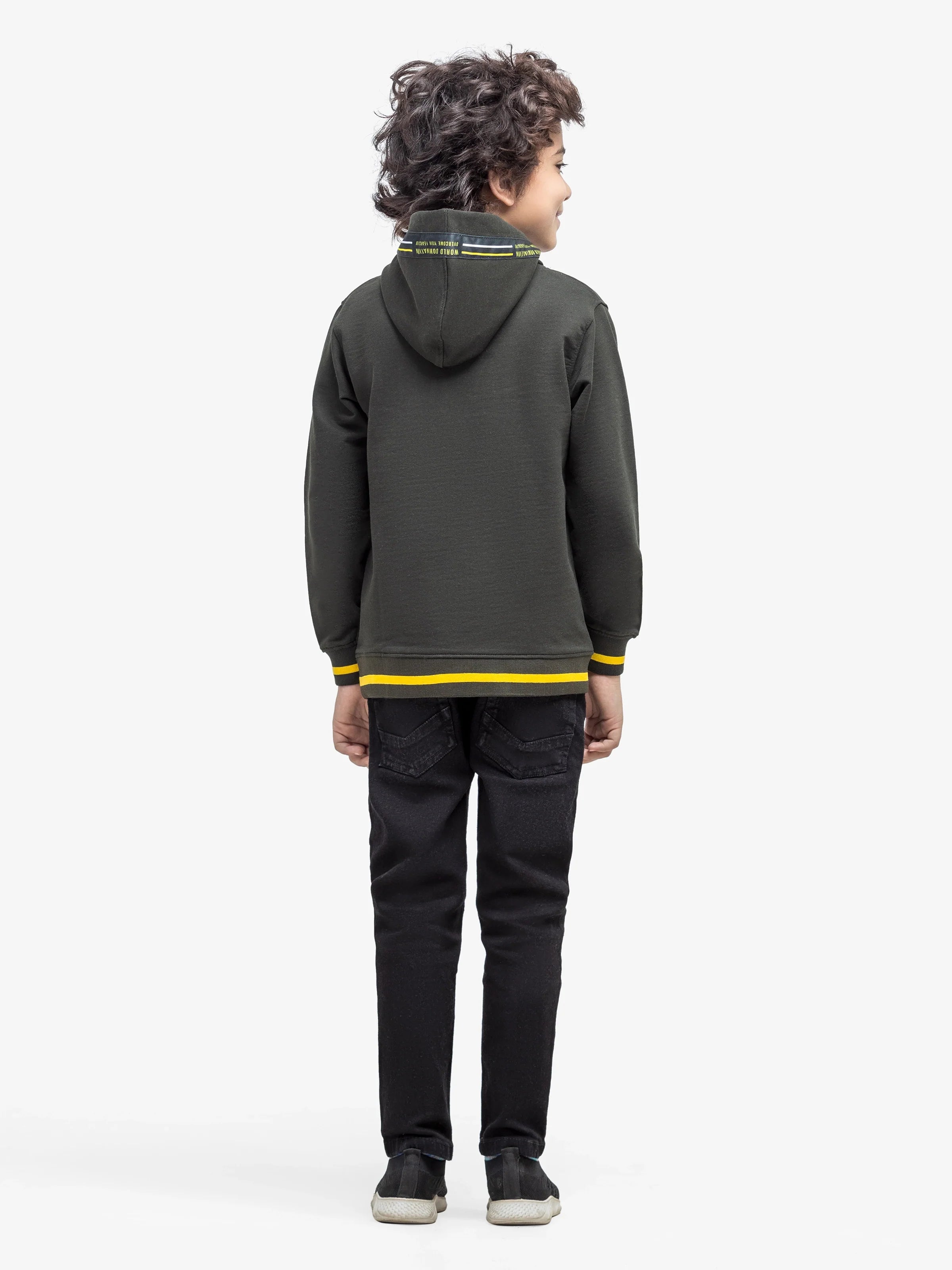 Boy's Dark Olive Hoodie