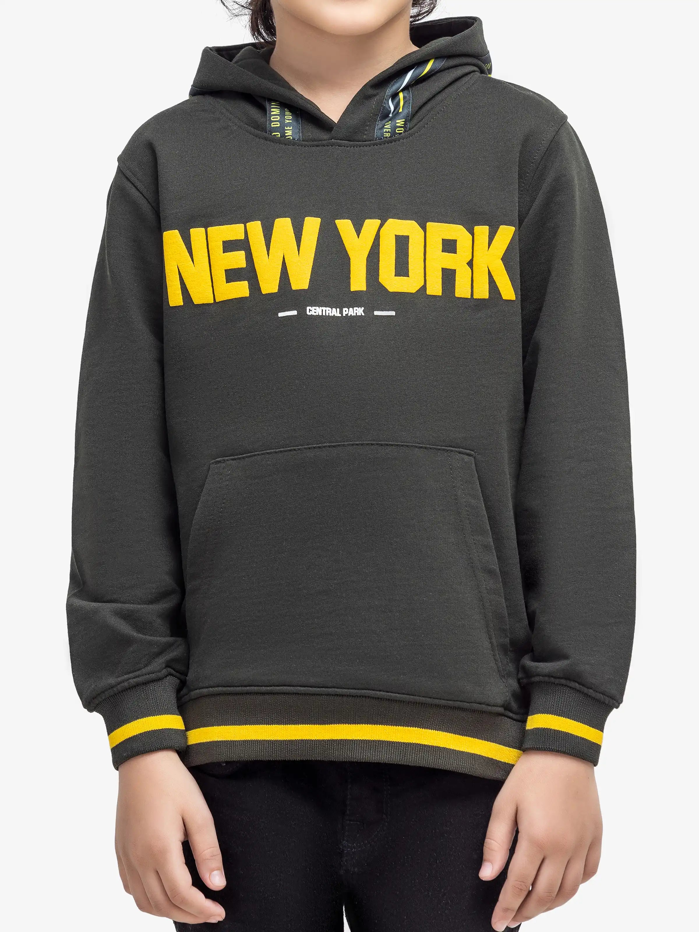 Boy's Dark Olive Hoodie