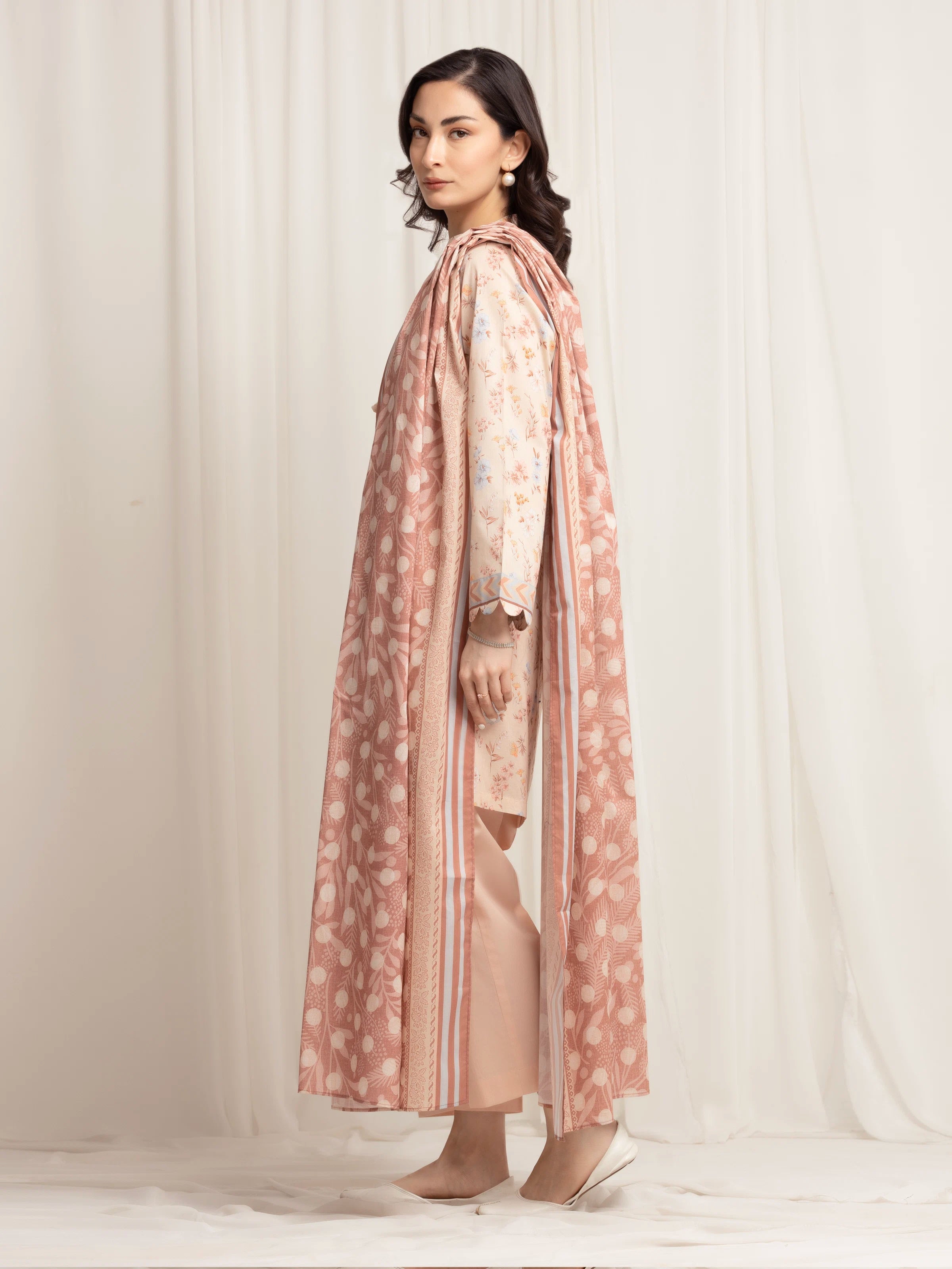 URB Unstitched Printed Lawn Suit