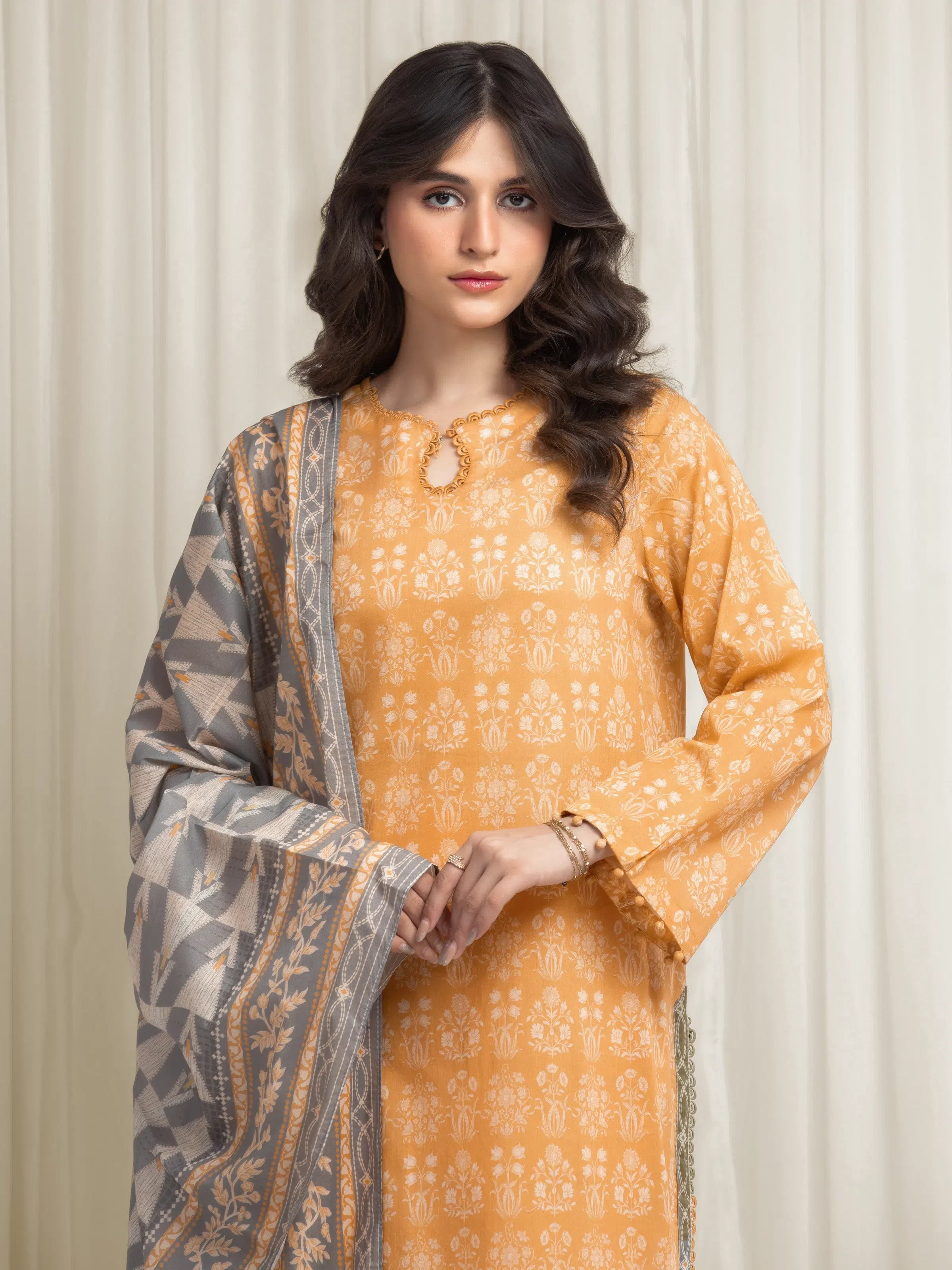 URB Unstitched Printed Lawn Suit