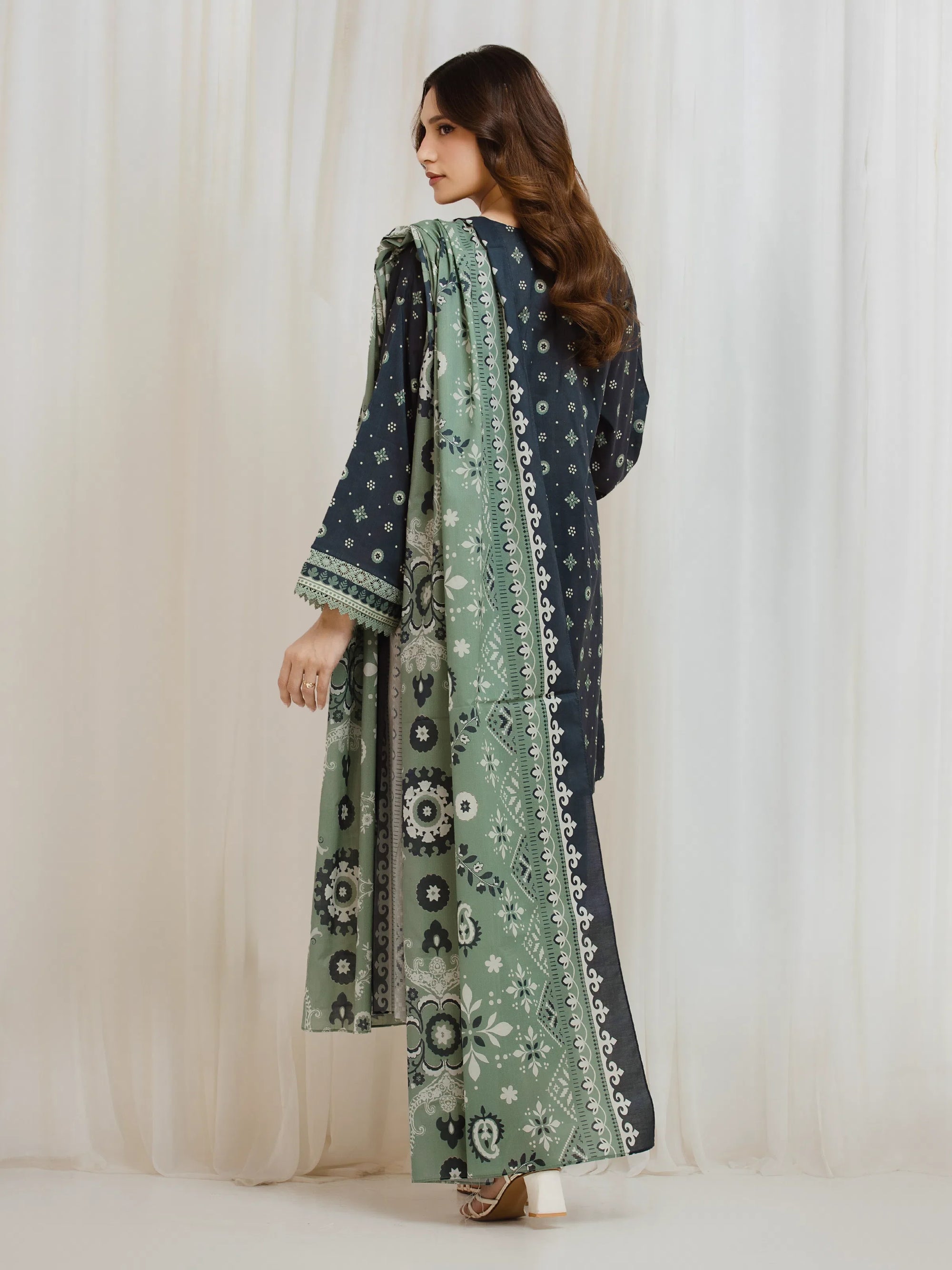 URB Unstitched Printed Lawn Suit