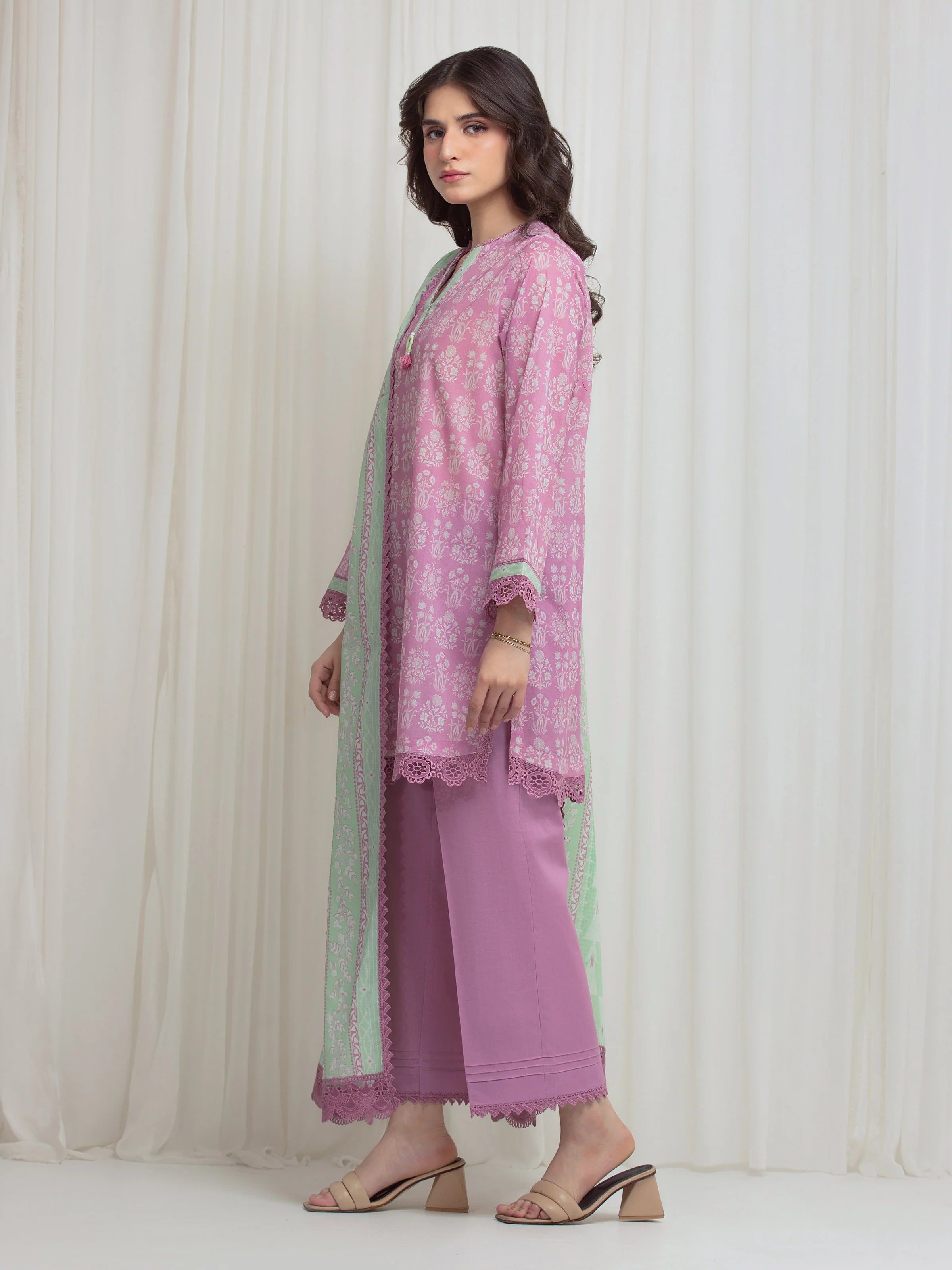 URB Unstitched Printed Lawn Suit