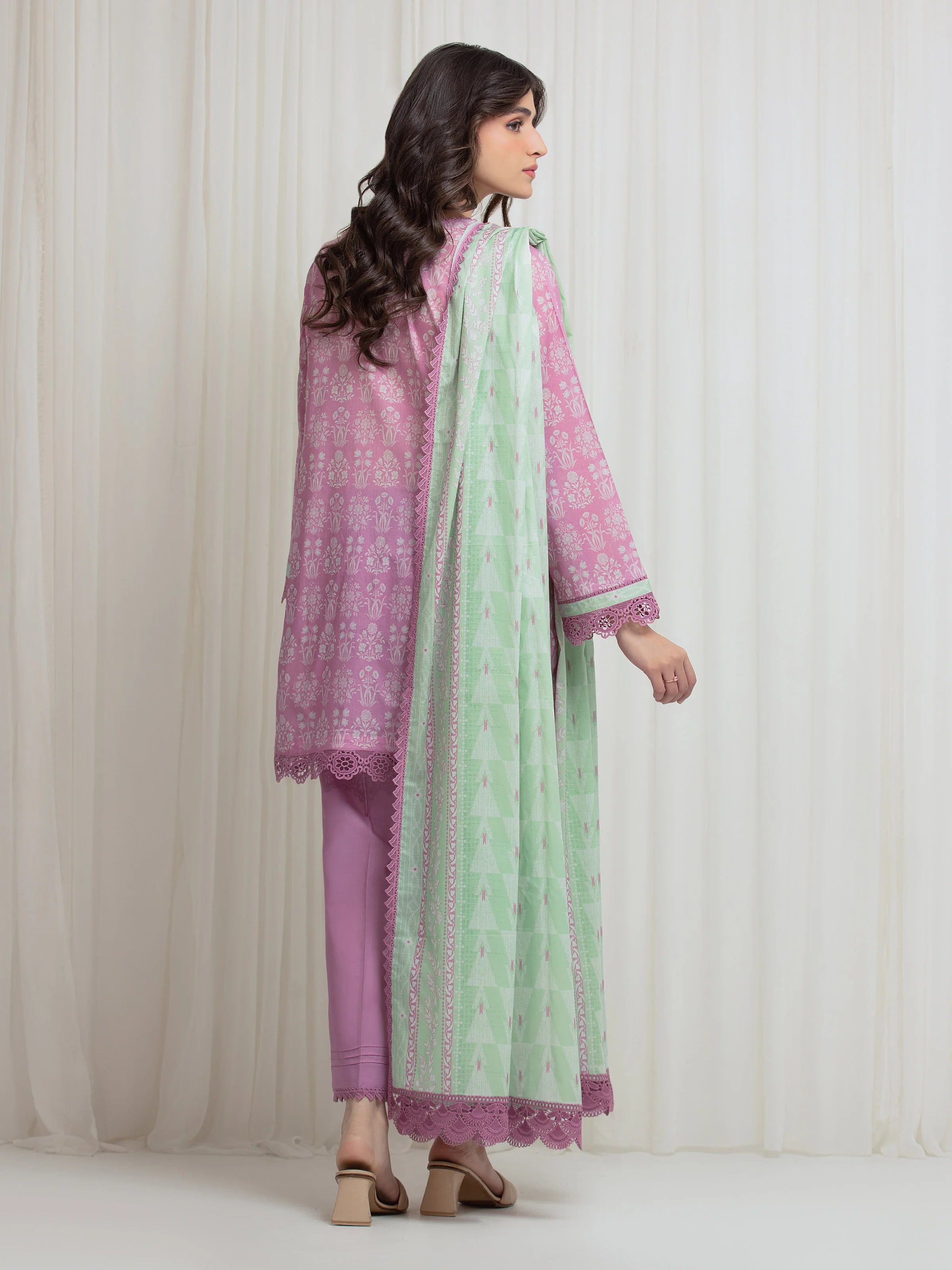URB Unstitched Printed Lawn Suit