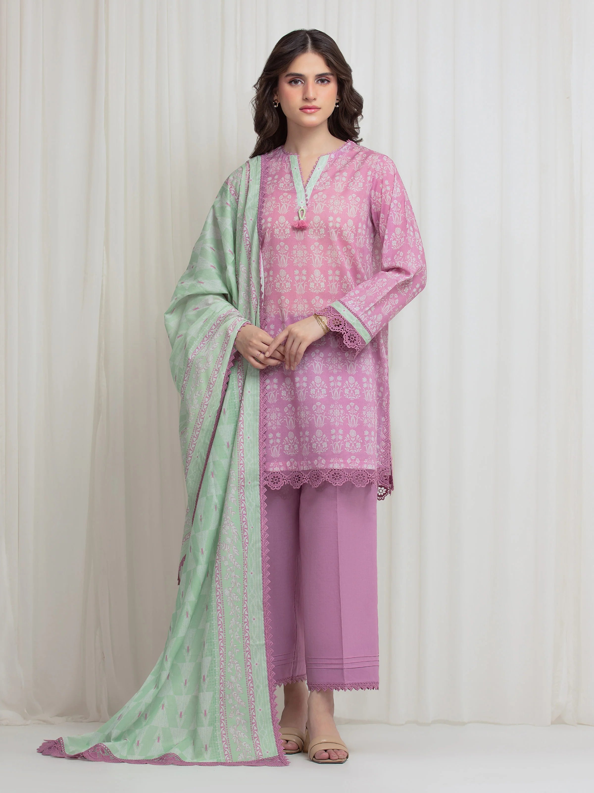URB Unstitched Printed Lawn Suit