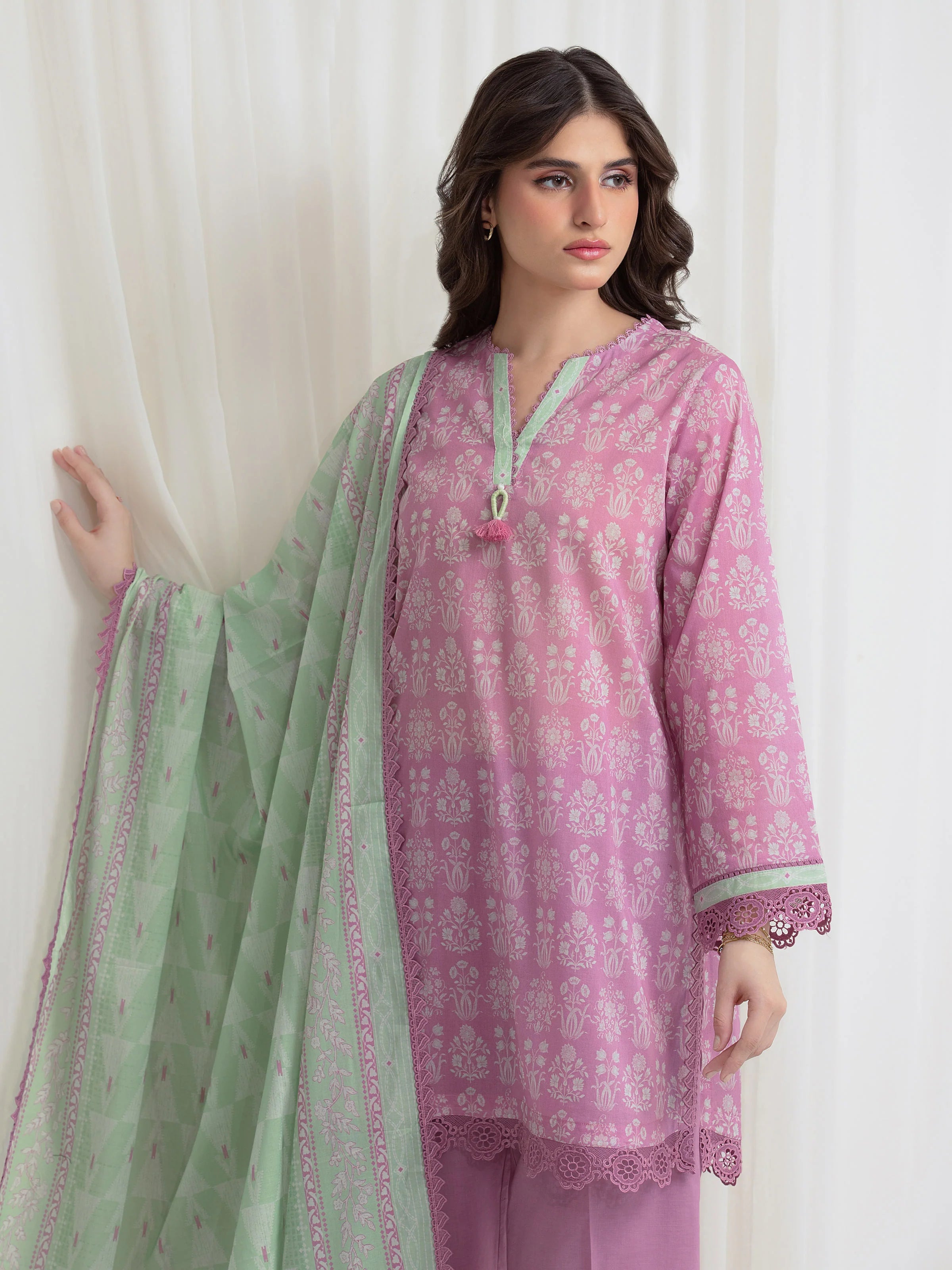 URB Unstitched Printed Lawn Suit