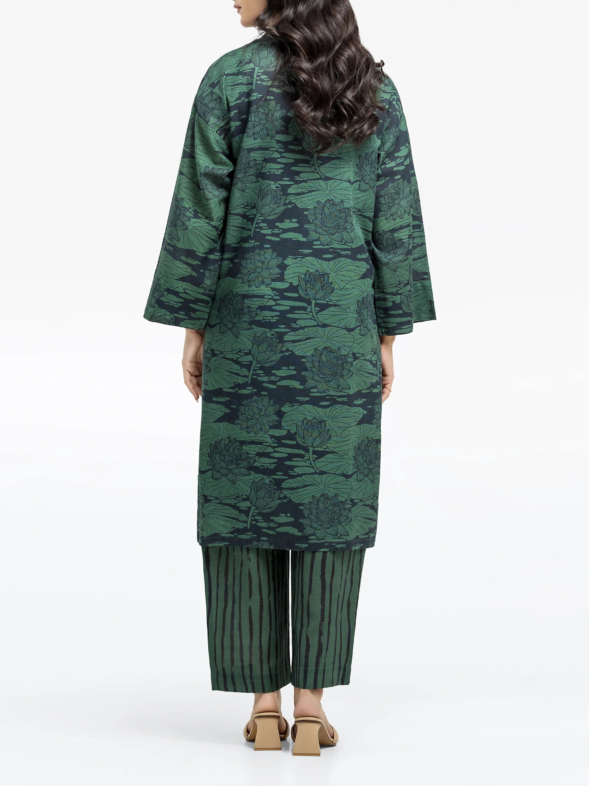 URB Pret 2Pc Printed Khaddar Shirt Trouser
