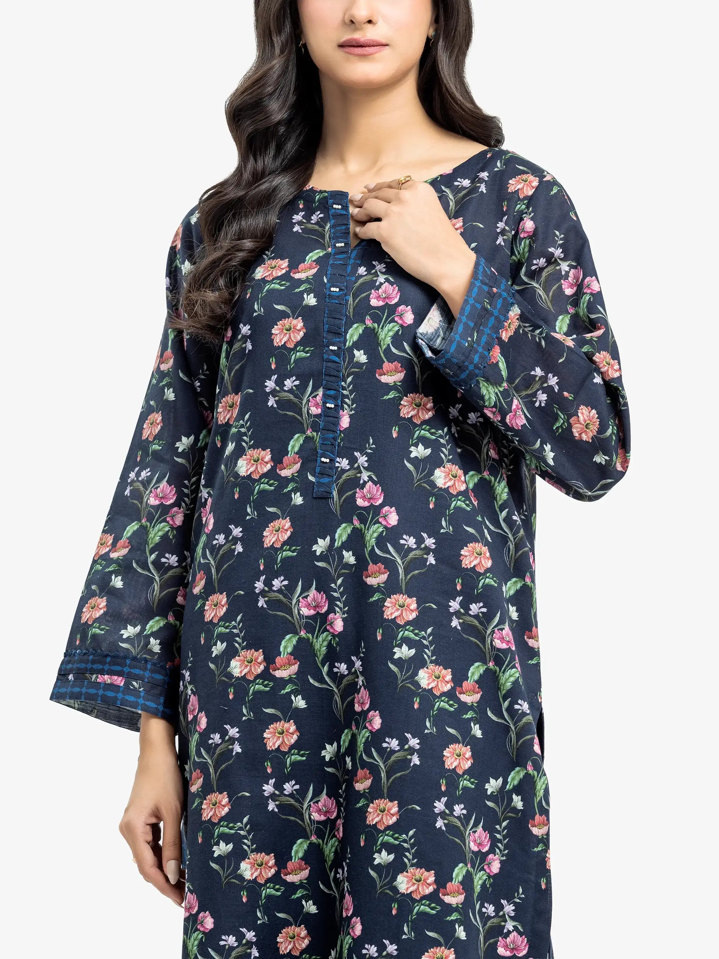 URB Pret 2Pc Printed Khaddar Shirt Trouser