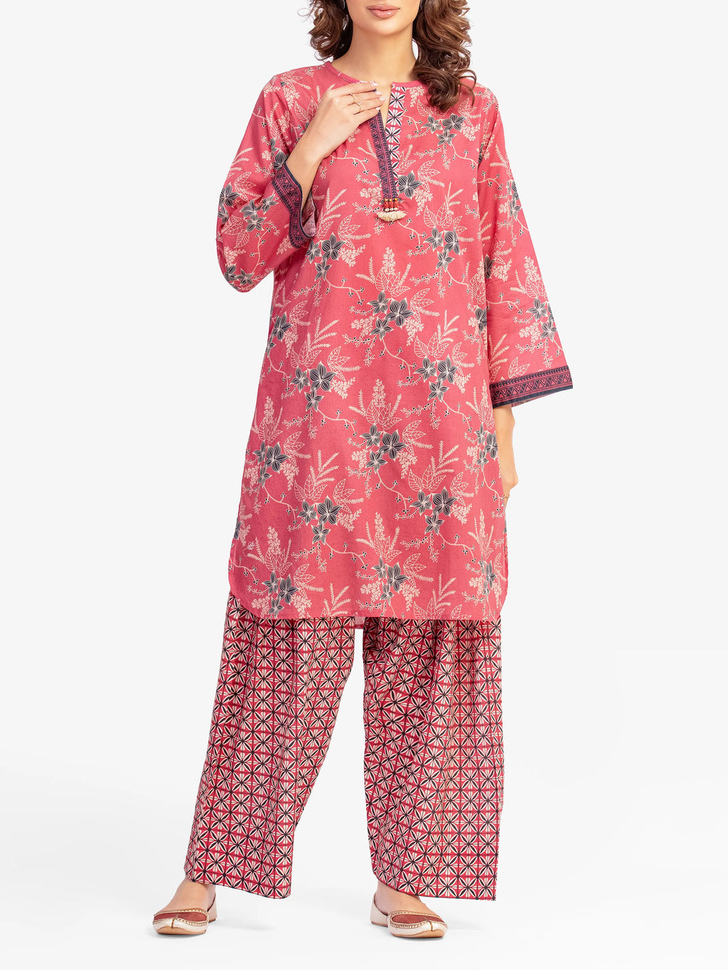 Pret 2Pc Printed Lawn Shirt Trouser