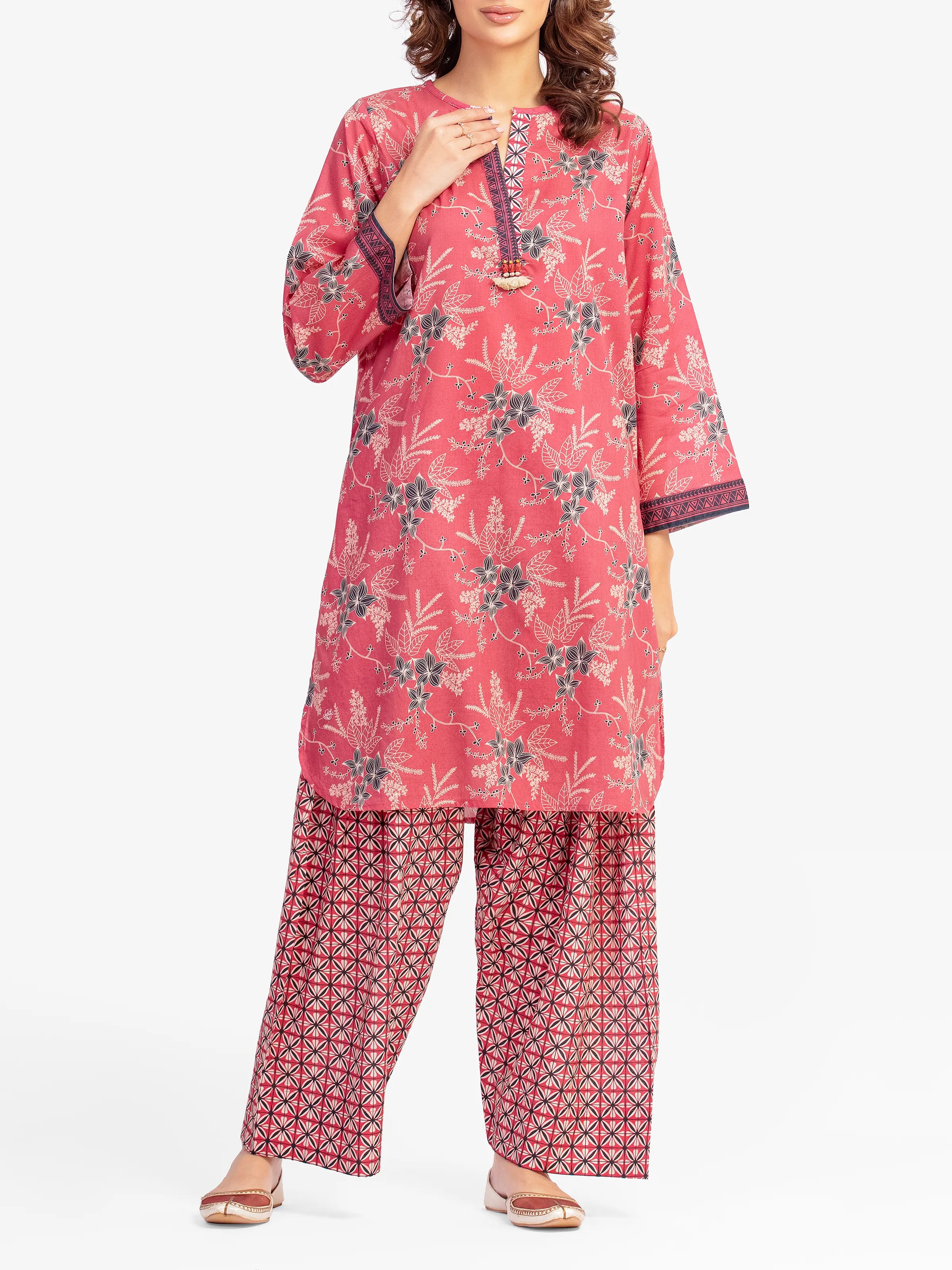 Pret 2Pc Printed Lawn Shirt Trouser