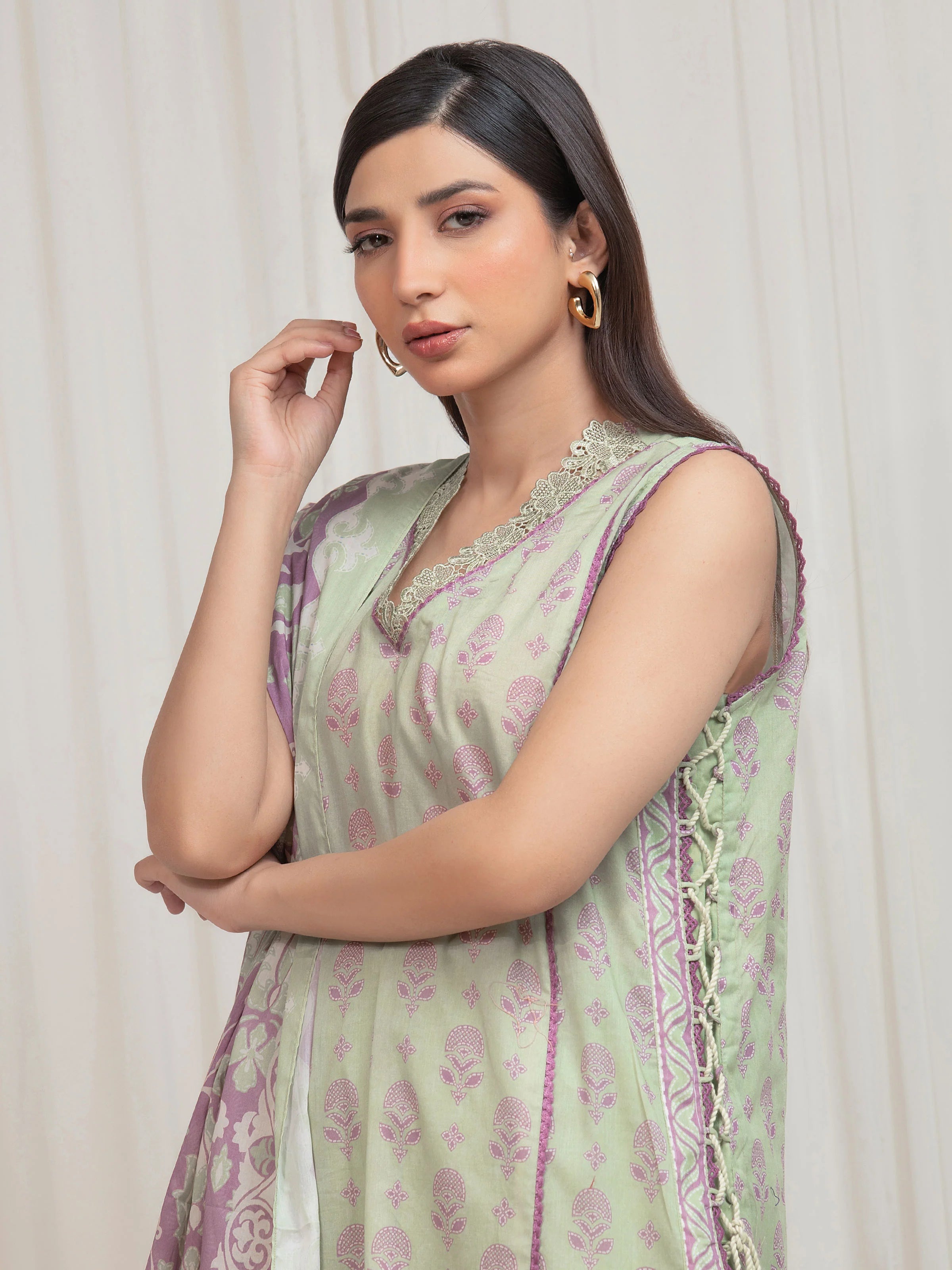 URB Unstitched Printed Lawn Suit