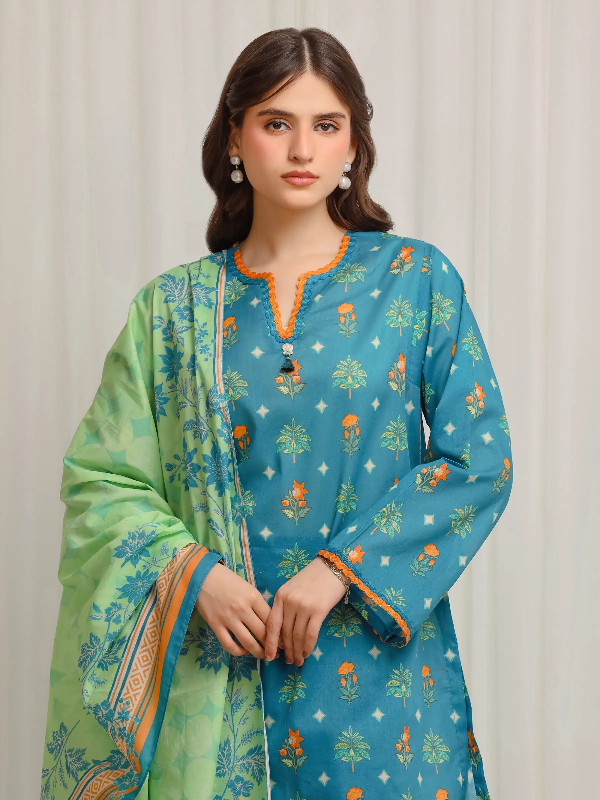 URB Unstitched Printed Lawn Suit