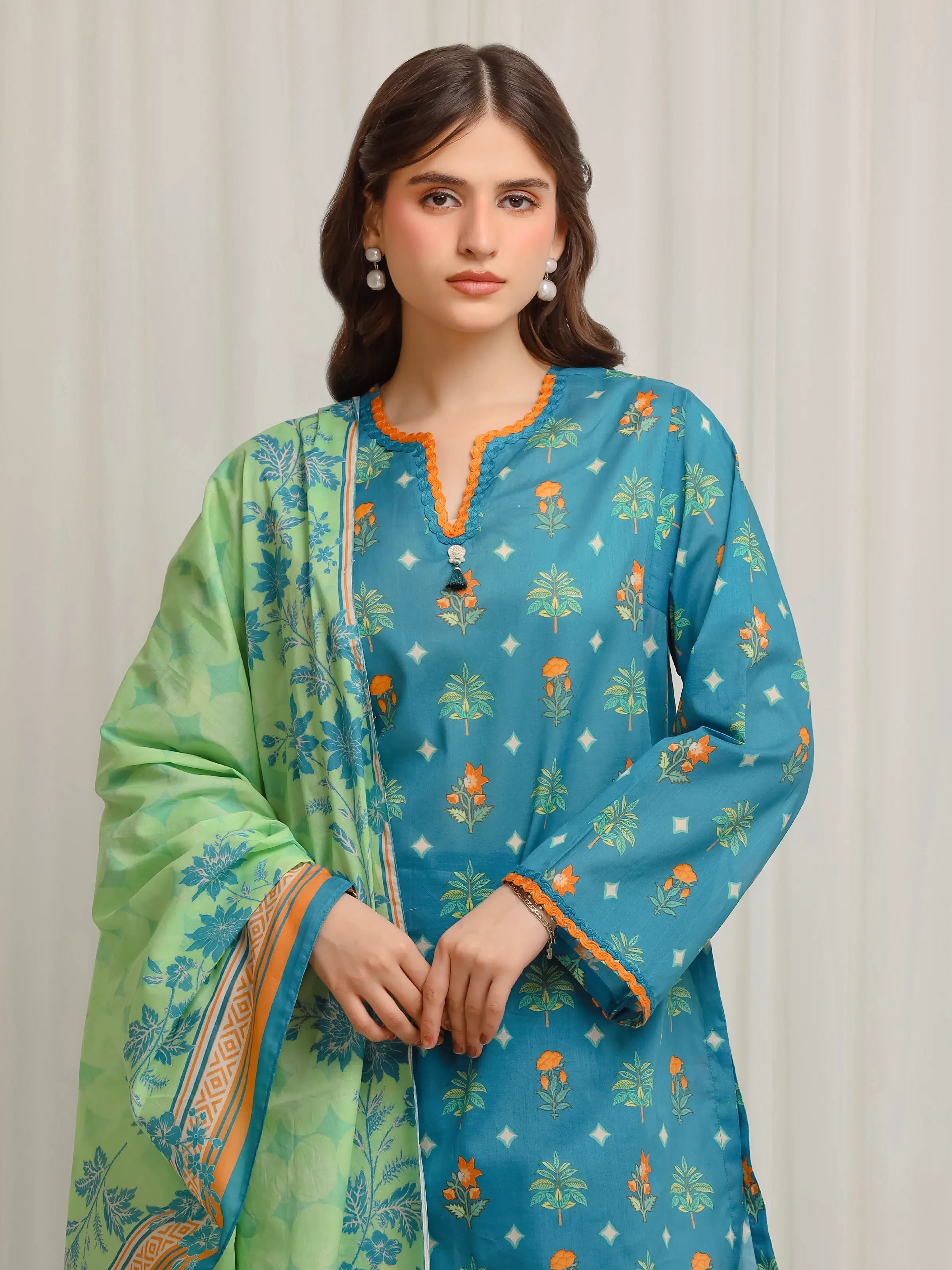 URB Unstitched Printed Lawn Suit