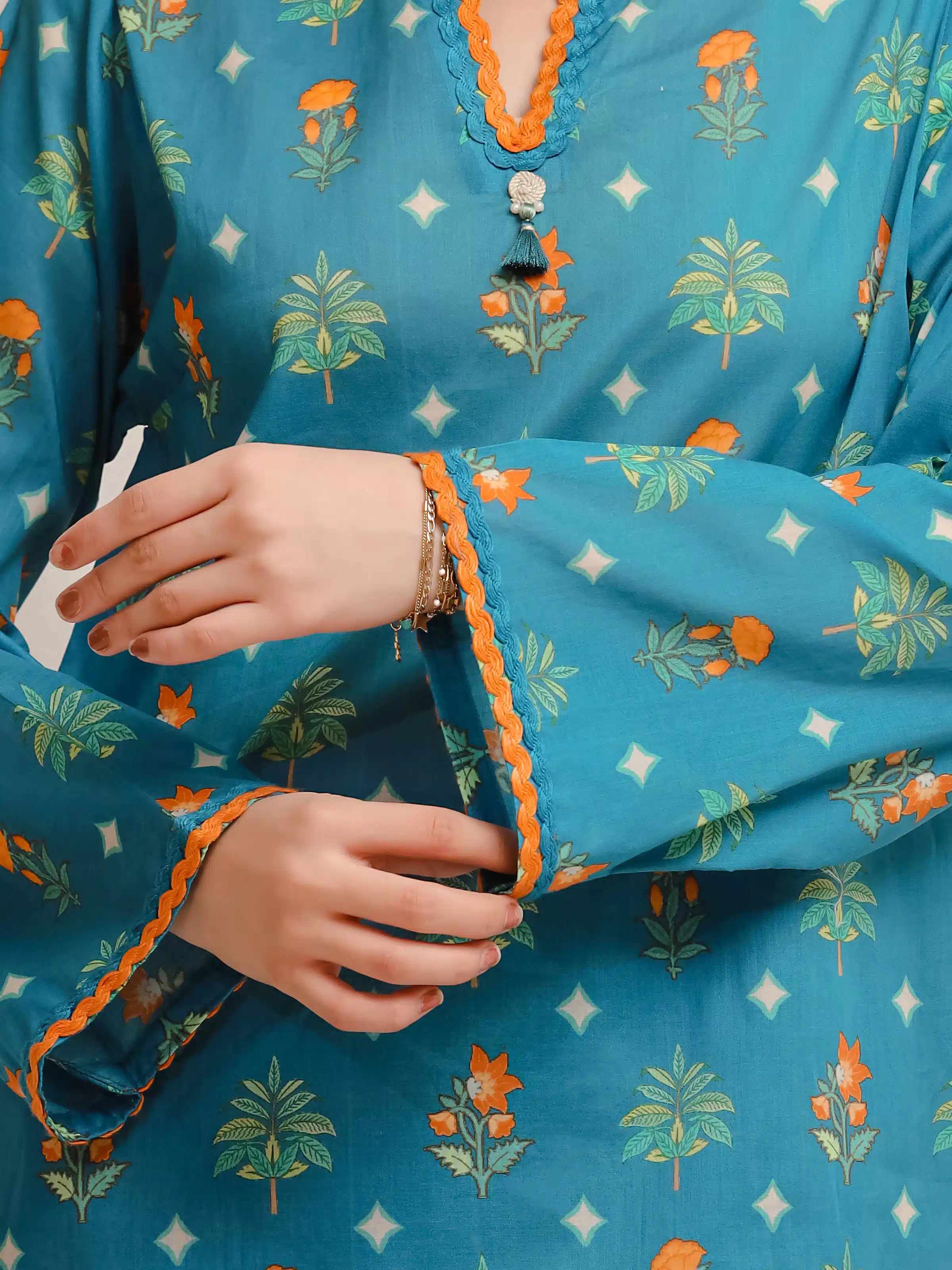 URB Unstitched Printed Lawn Suit