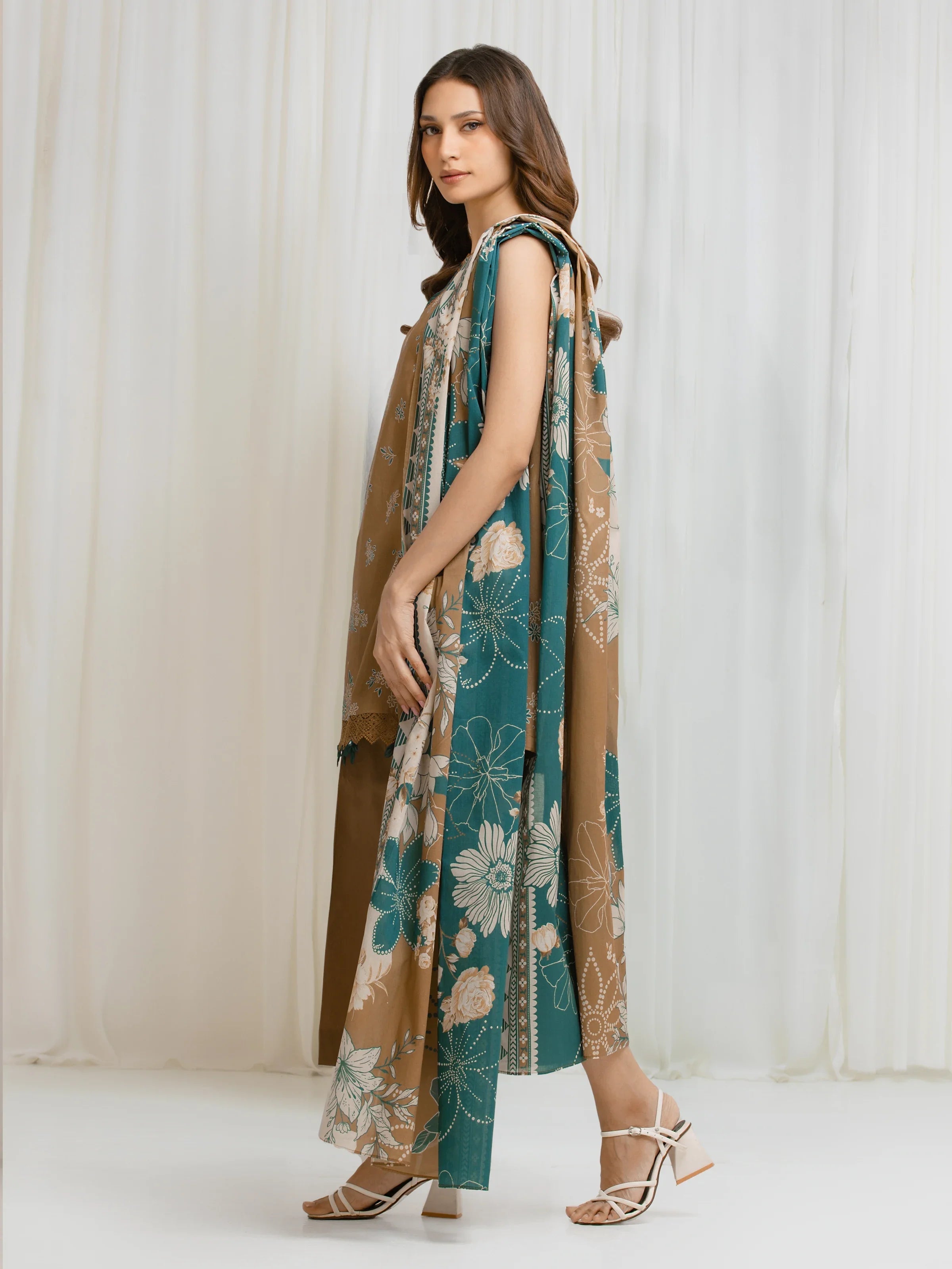 URB Unstitched Printed Lawn Suit