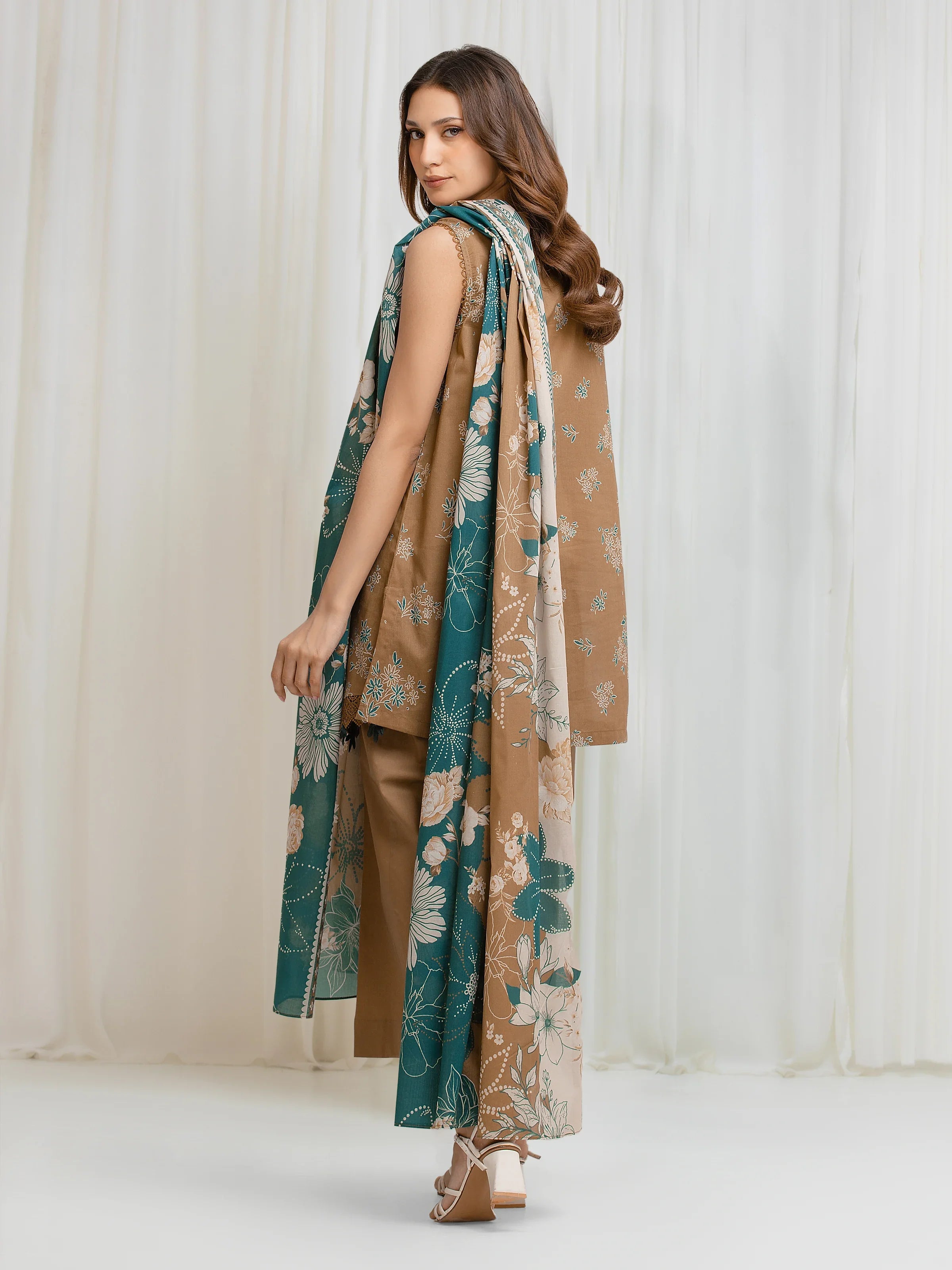 URB Unstitched Printed Lawn Suit