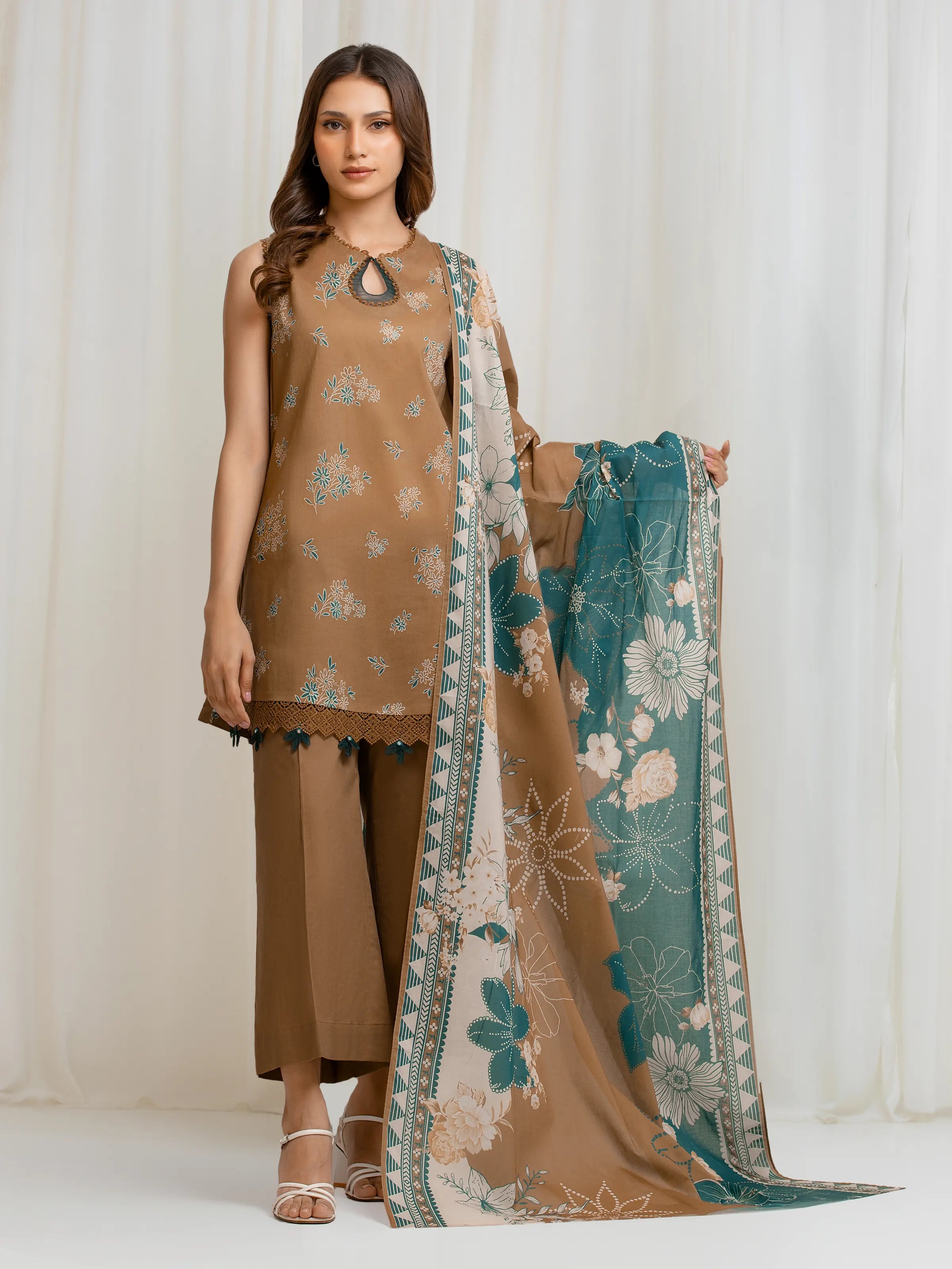 URB Unstitched Printed Lawn Suit