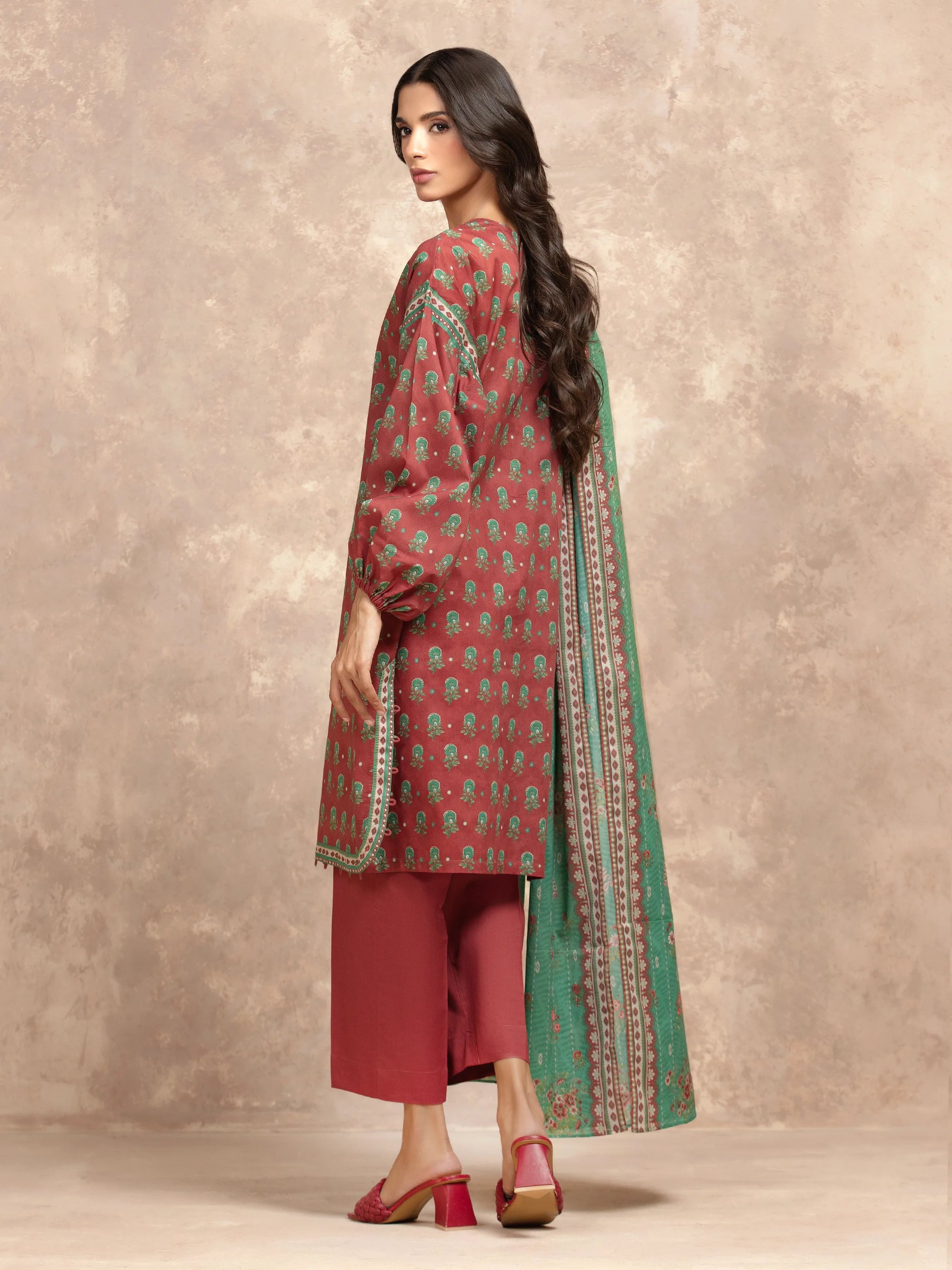 URB Unstitched Printed Khaddar Suit