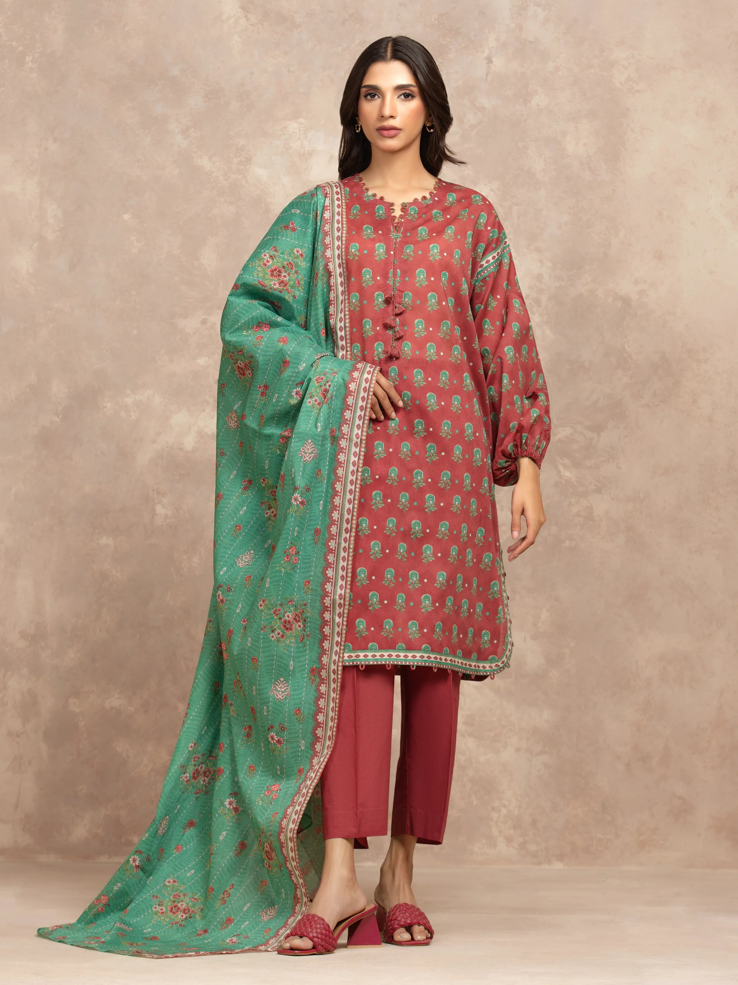 URB Unstitched Printed Khaddar Suit