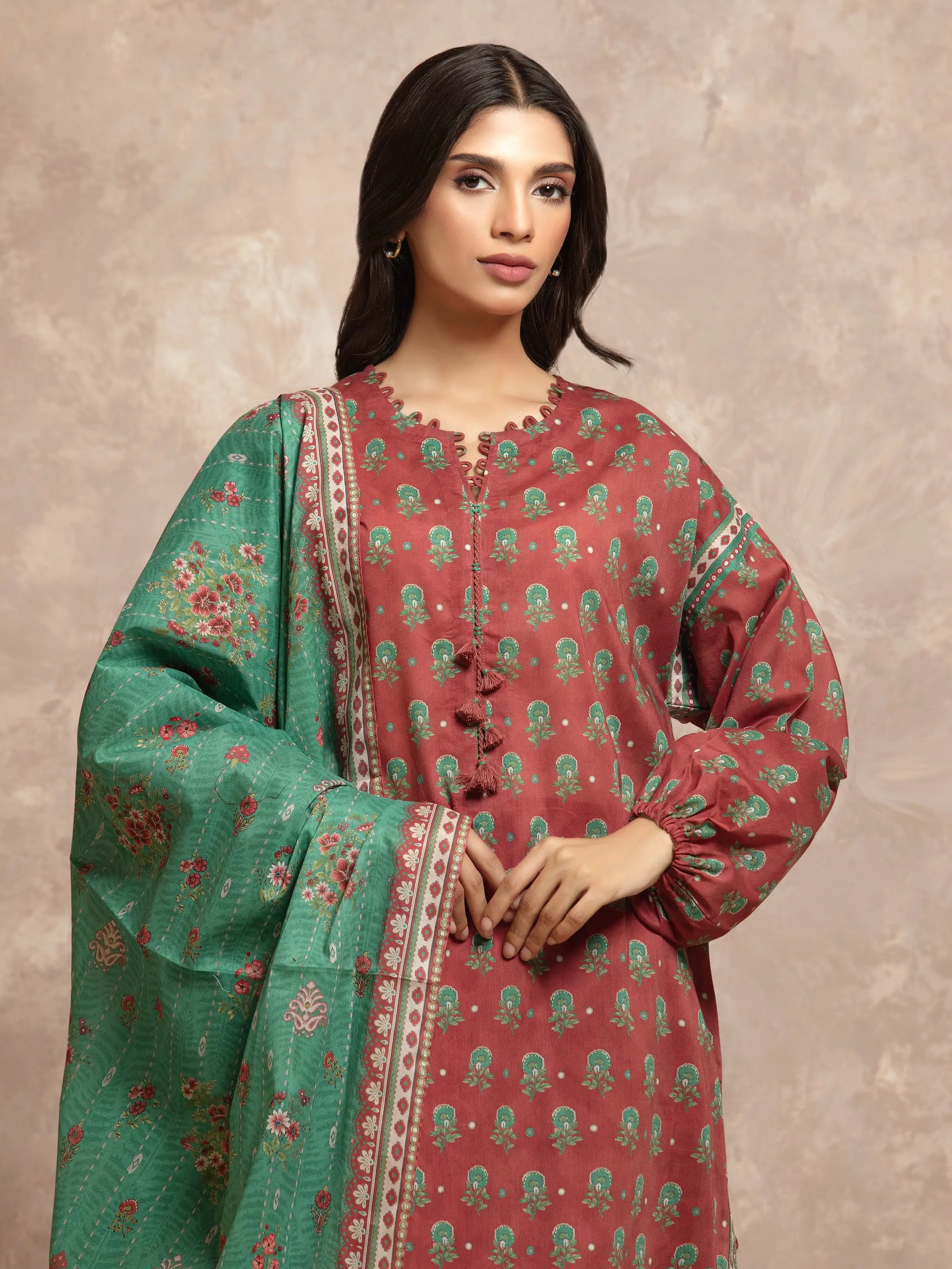 URB Unstitched Printed Khaddar Suit