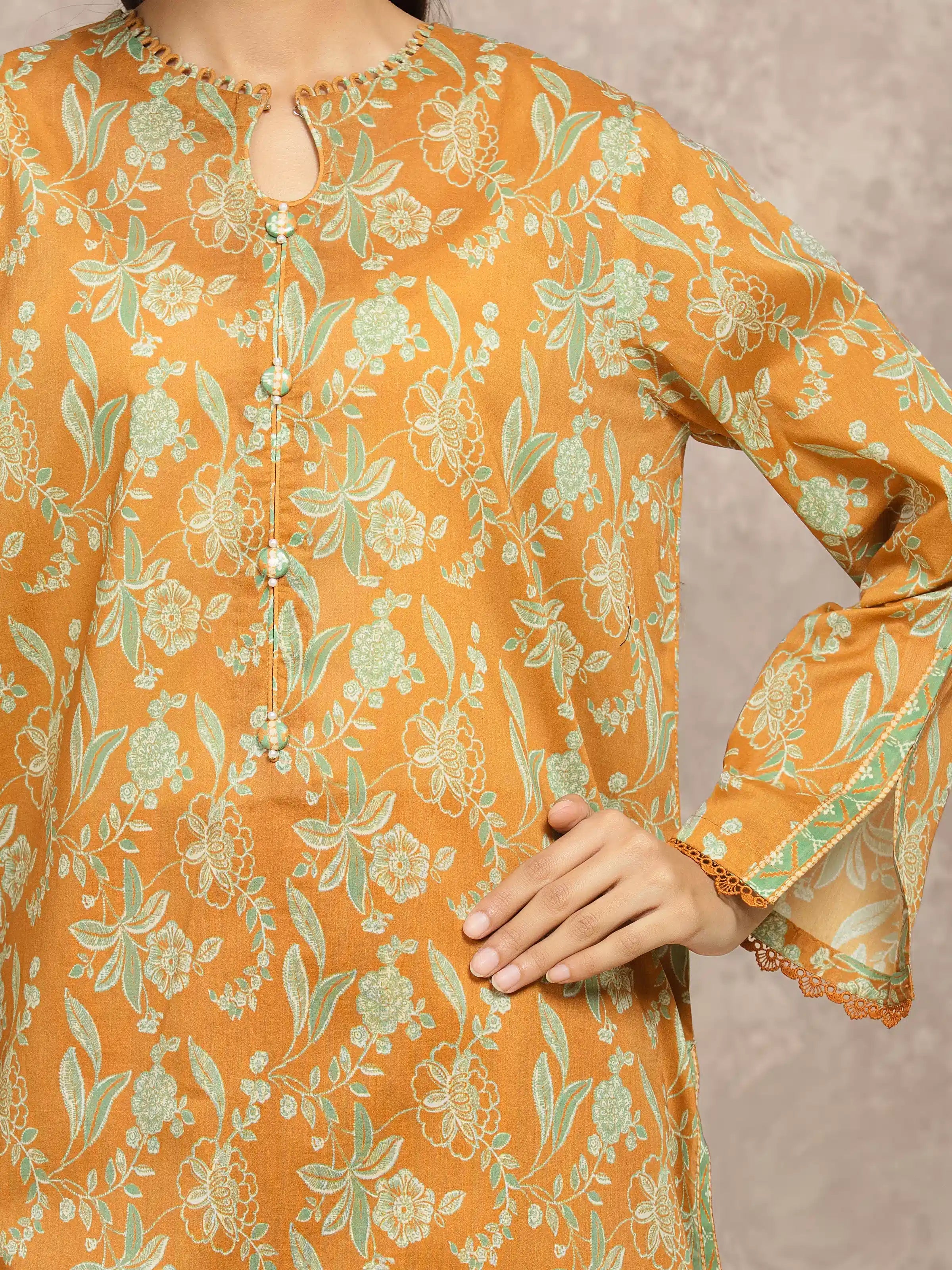 URB Unstitched Printed Khaddar Suit