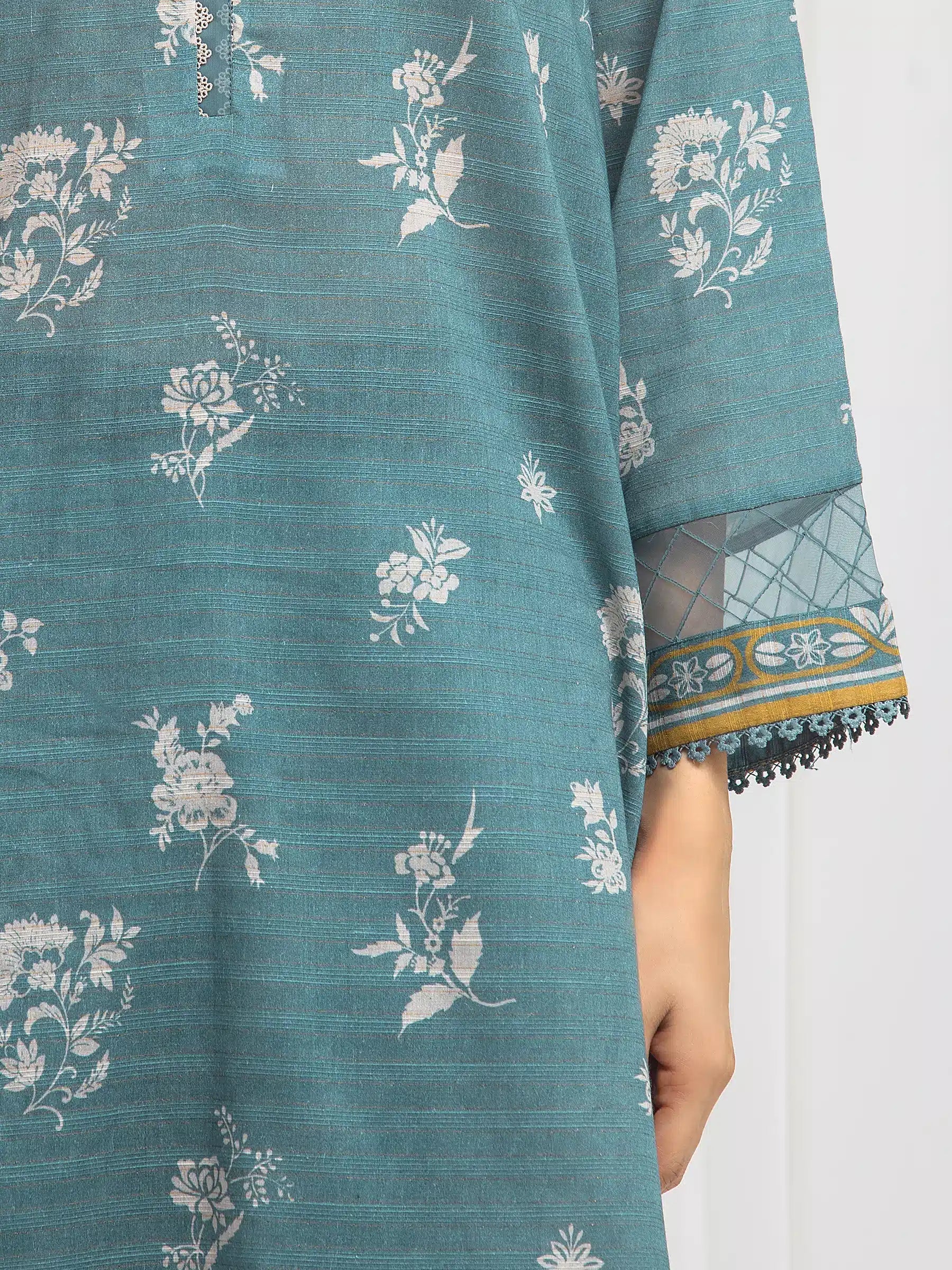 URB Unstitched Printed Zari Lawn Suit