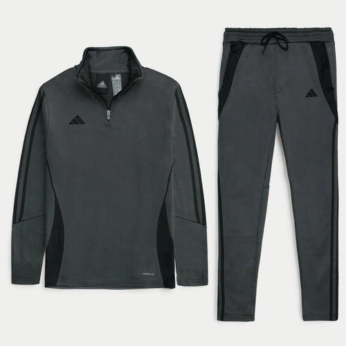 Adidas Imported Tiro Piping Quarter Zip Tracksuit (Grey)