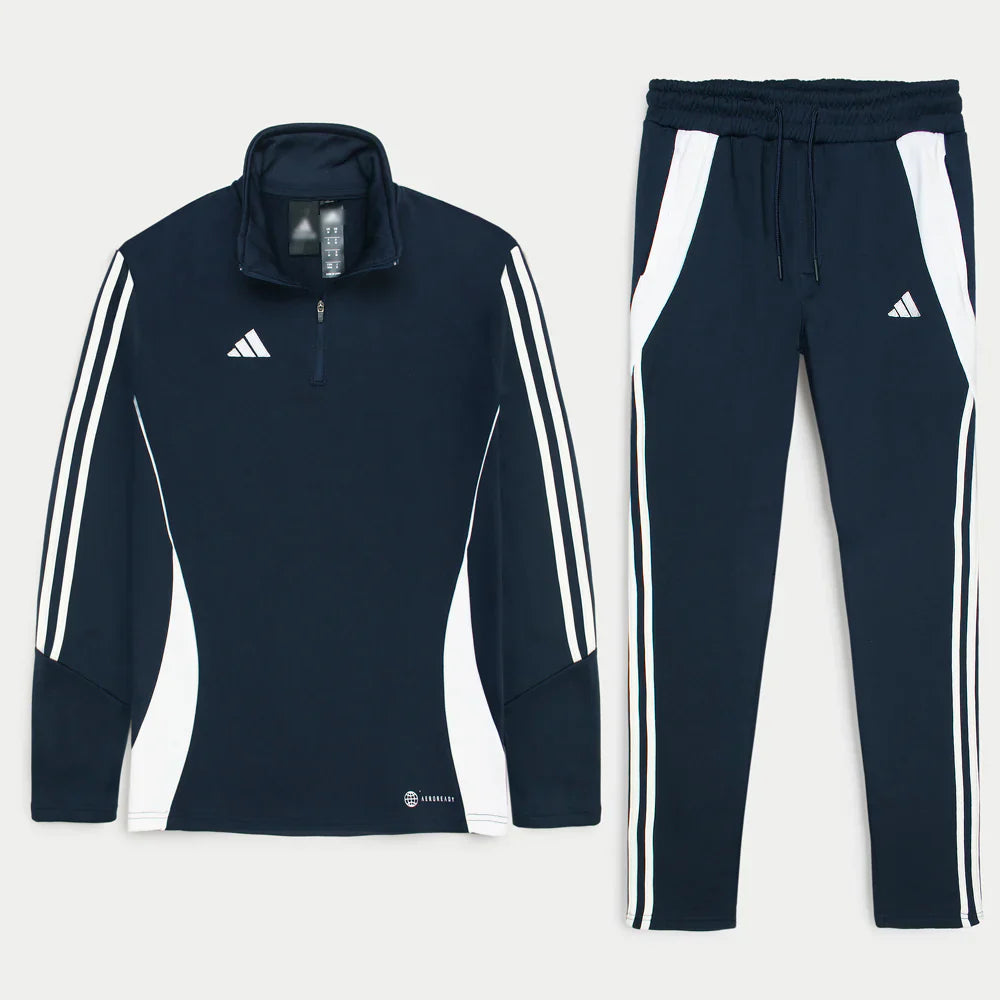 Adidas Imported Tiro Piping Quarter Zip Tracksuit (Navy Blue)