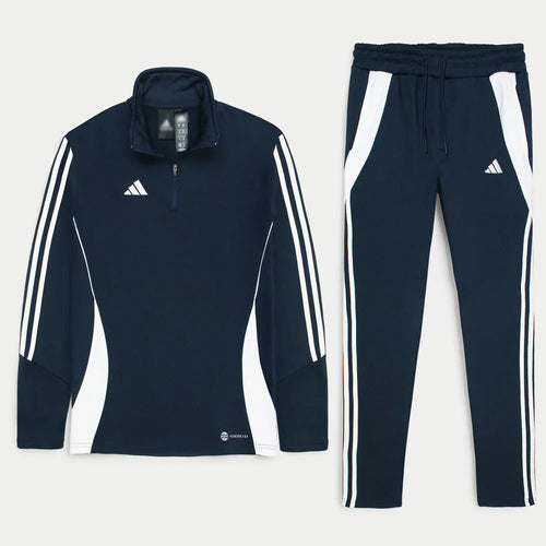 Adidas Imported Tiro Piping Quarter Zip Tracksuit (Navy Blue)