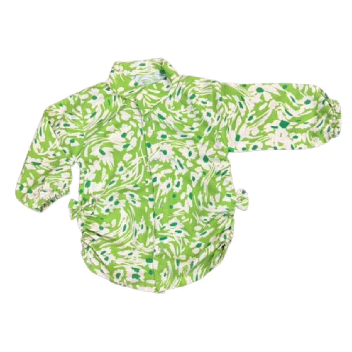 Green Floral Printed Baby Set