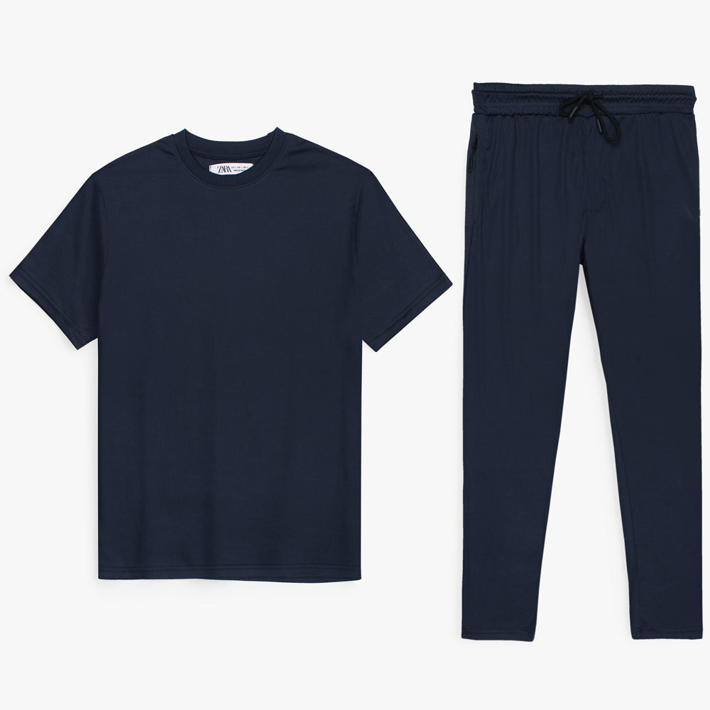 ZARA PREMIUM LYCRA DRI-FIT TRACKSUIT (NAVY BLUE)