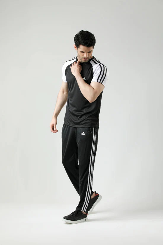 Adi Black White Summer Tracksuit