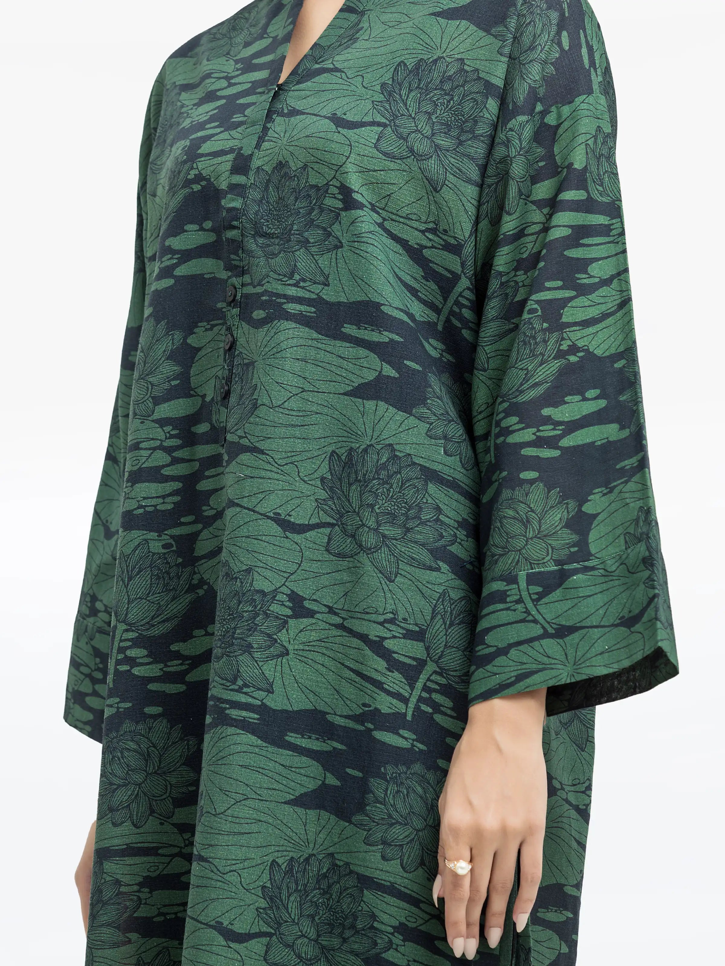 URB Pret 2Pc Printed Khaddar Shirt Trouser