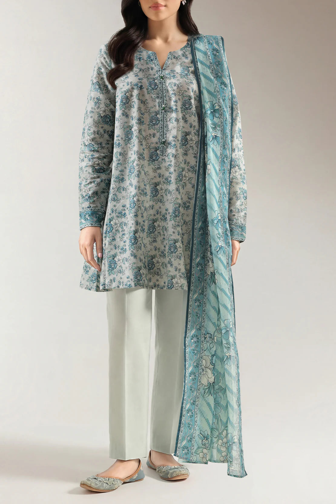 URB Unstitched Printed Lawn 3 Piece