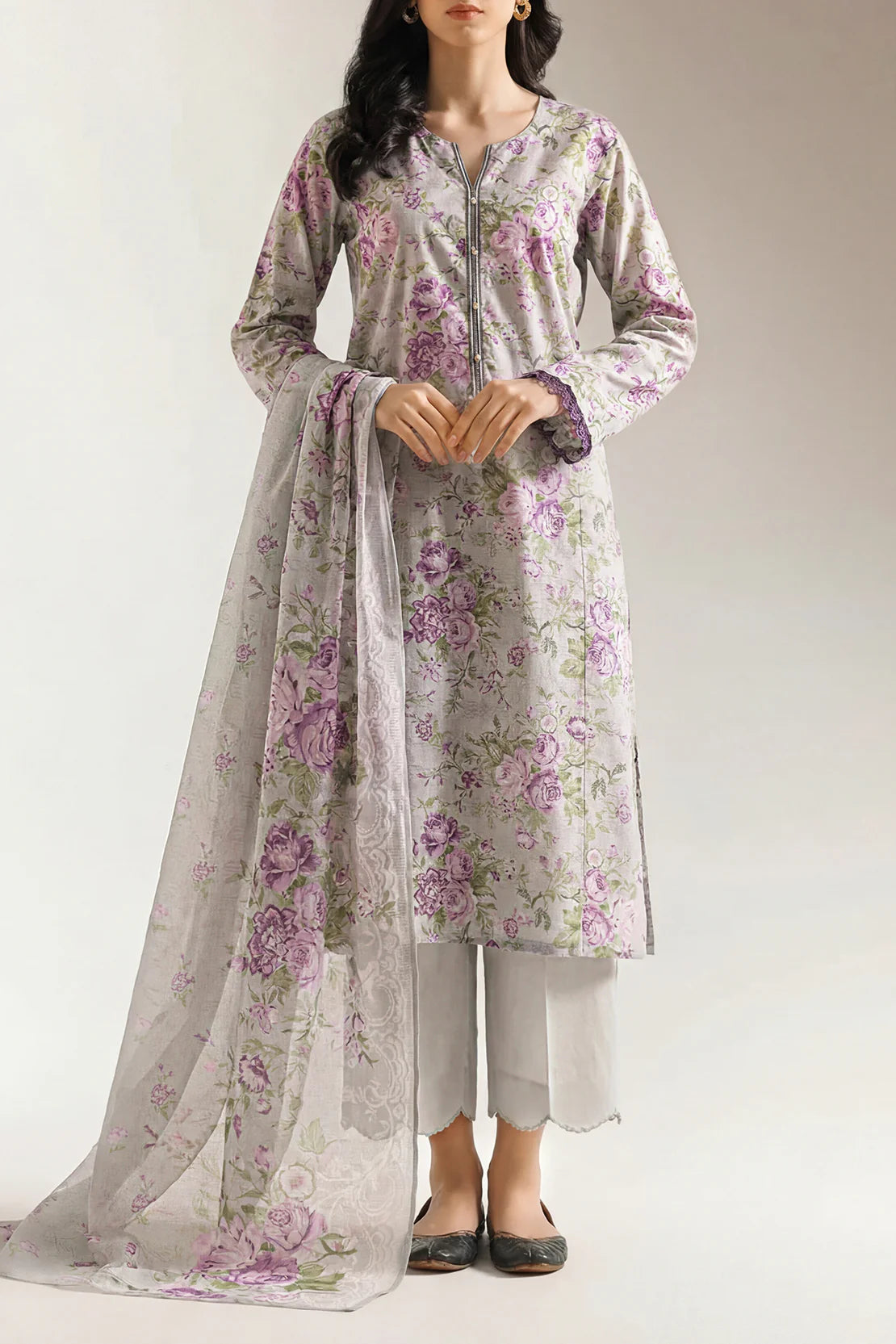 URB Unstitched Printed Lawn 3 Piece