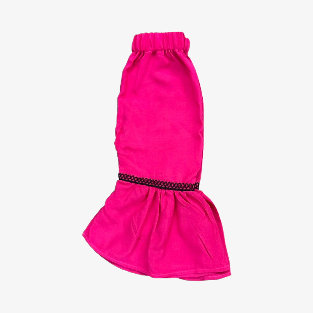 Pink Traditional Style Kurti with Black Embroidery