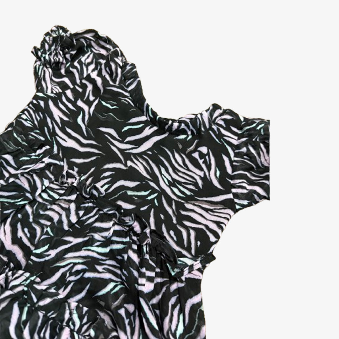 RS Baby Girl Chiffon Frock Zebra Print