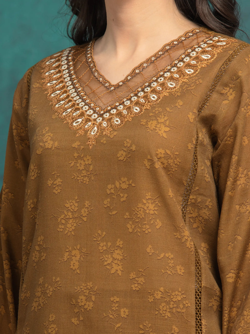URB Unstitched Mehndi Khaddar 3 Piece