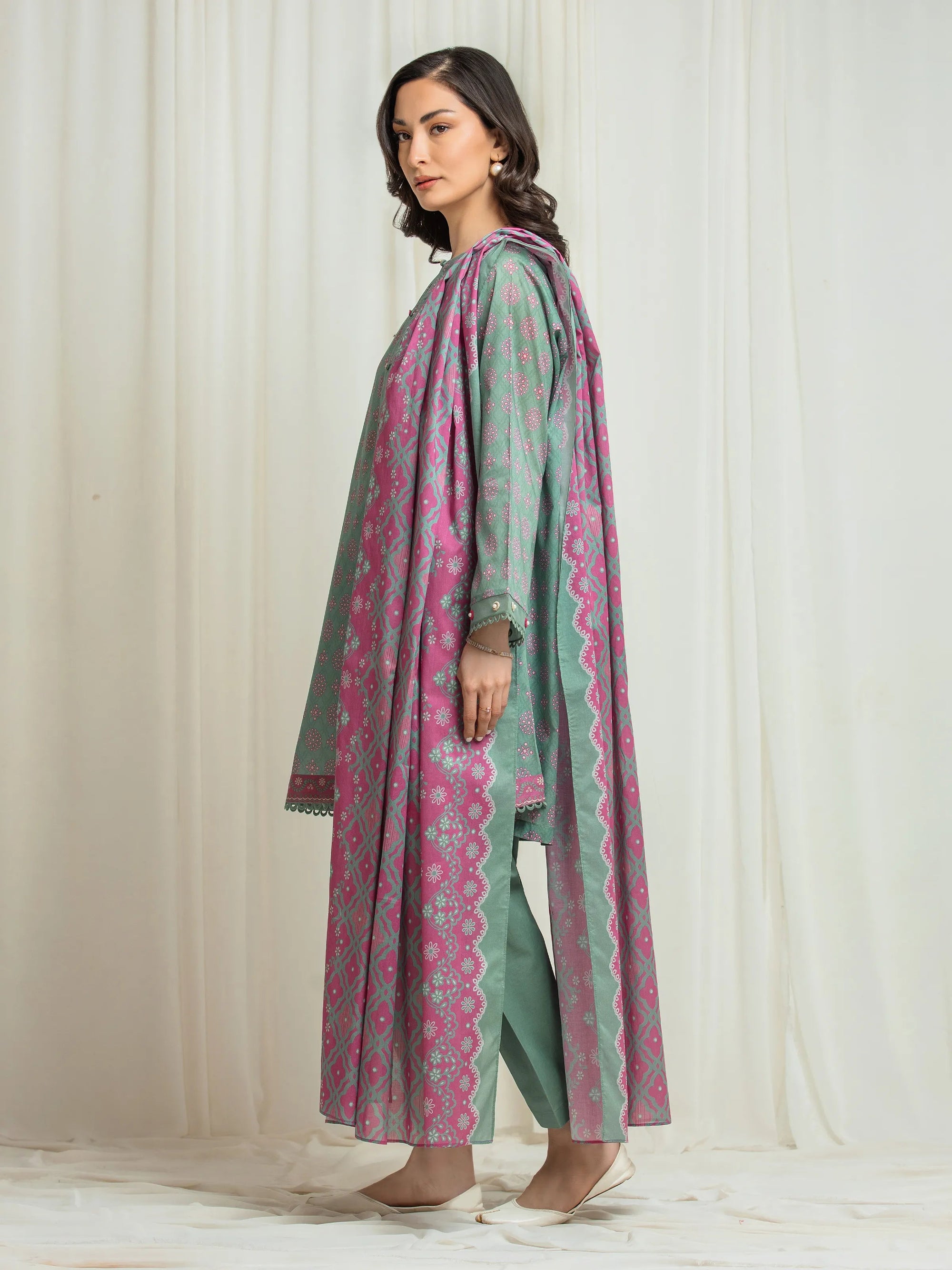 URB Unstitched Printed Lawn Suit