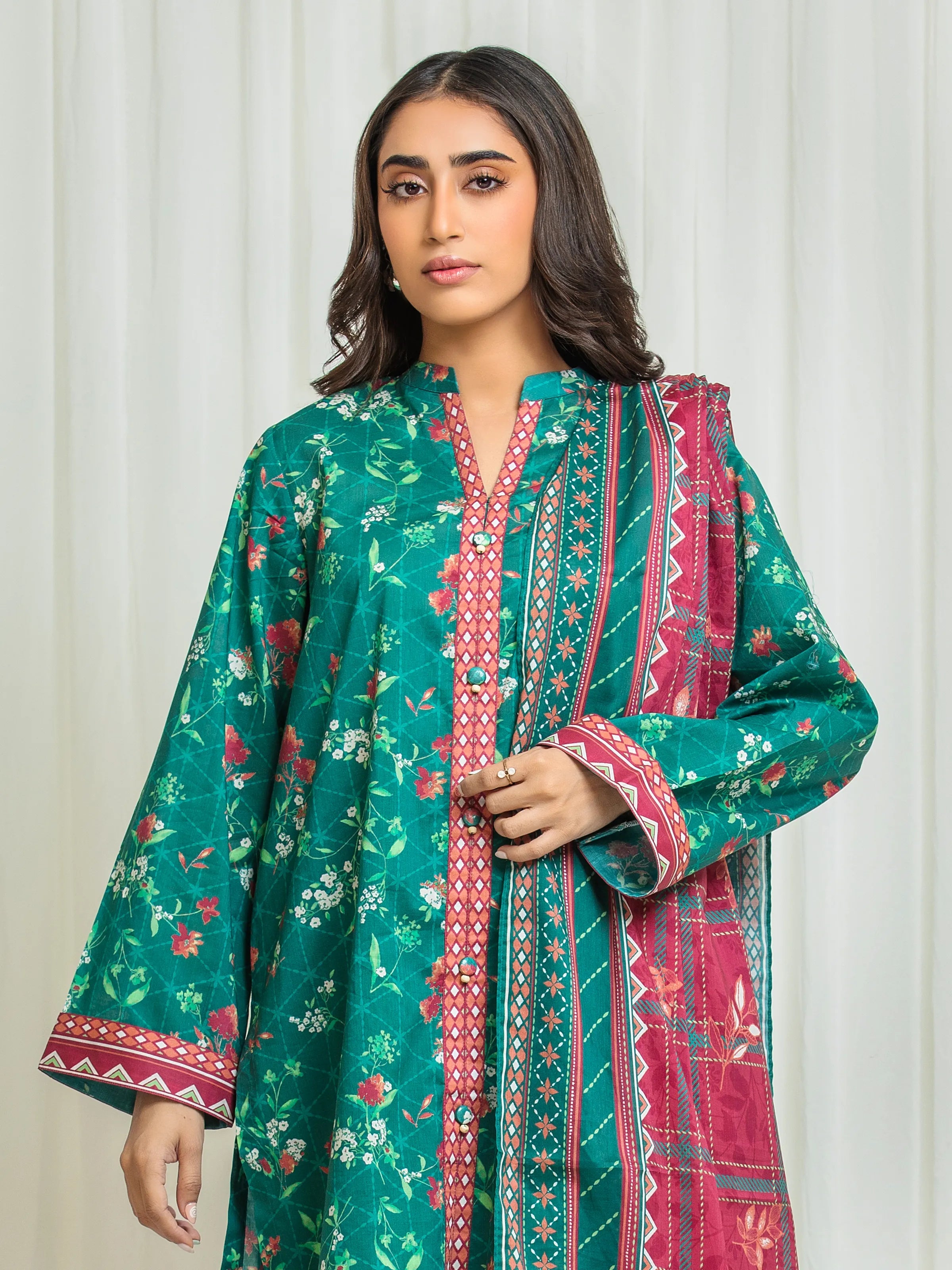 URB Unstitched Printed Lawn Suit