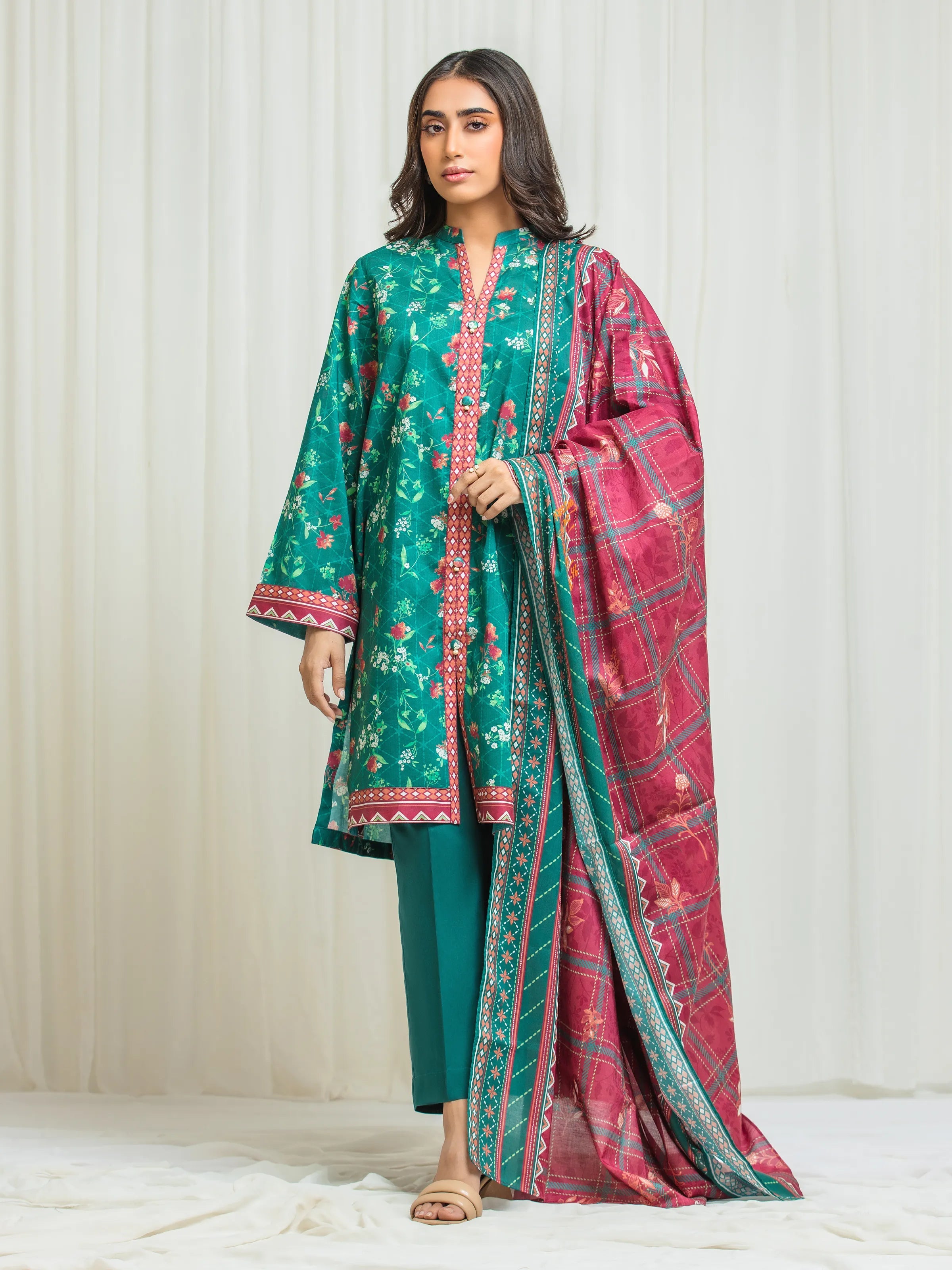 URB Unstitched Printed Lawn Suit