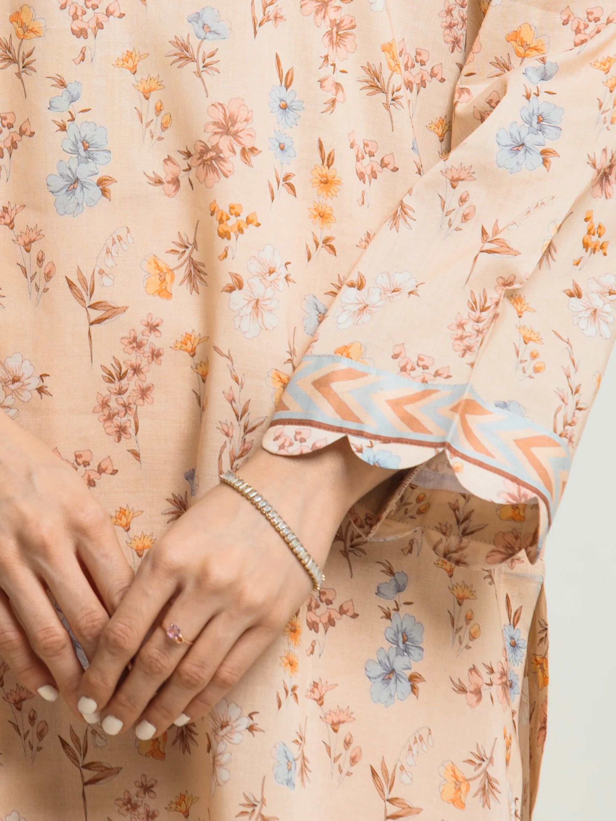 URB Unstitched Printed Lawn Suit