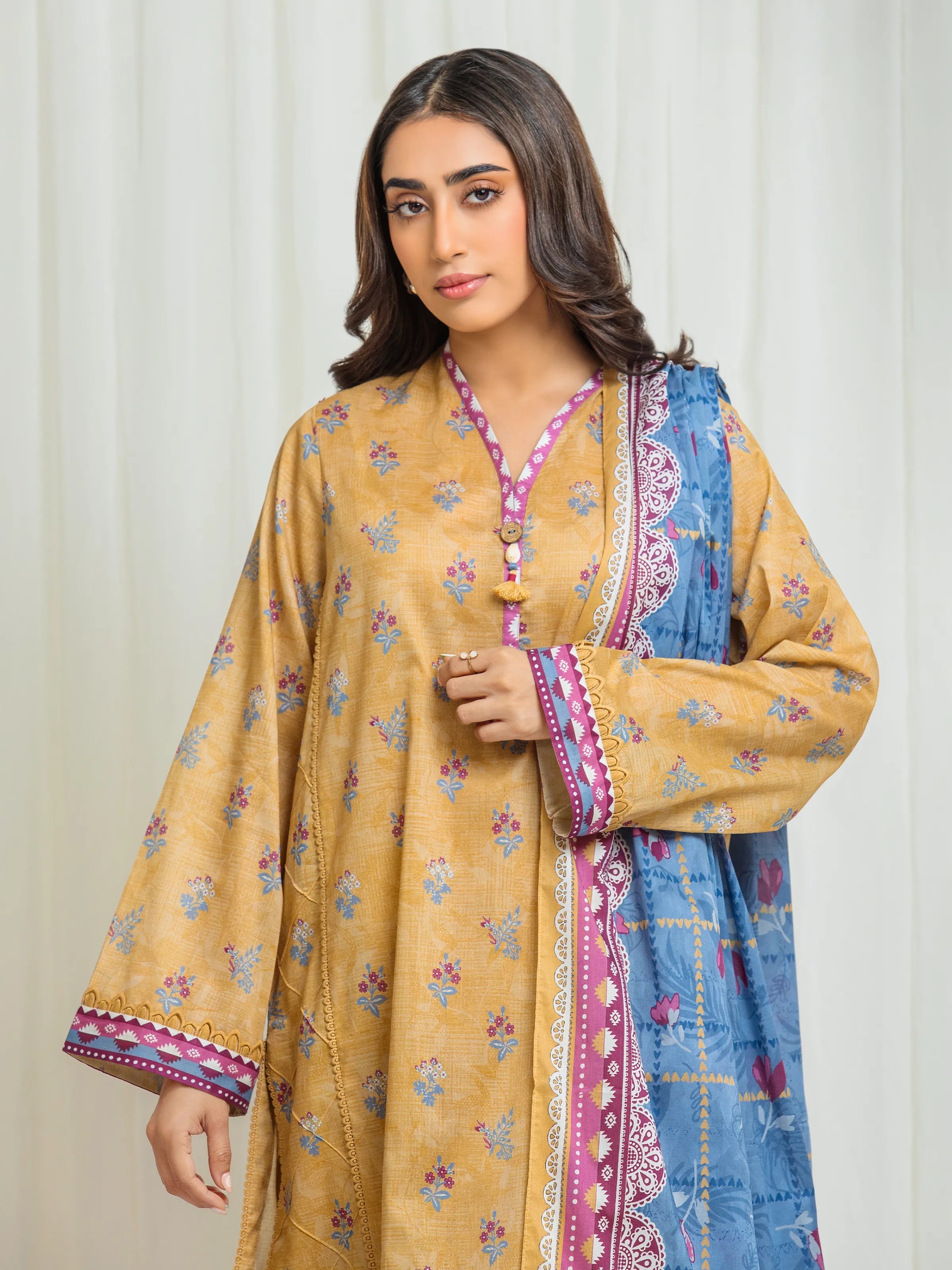 URB Unstitched Printed Lawn Suit